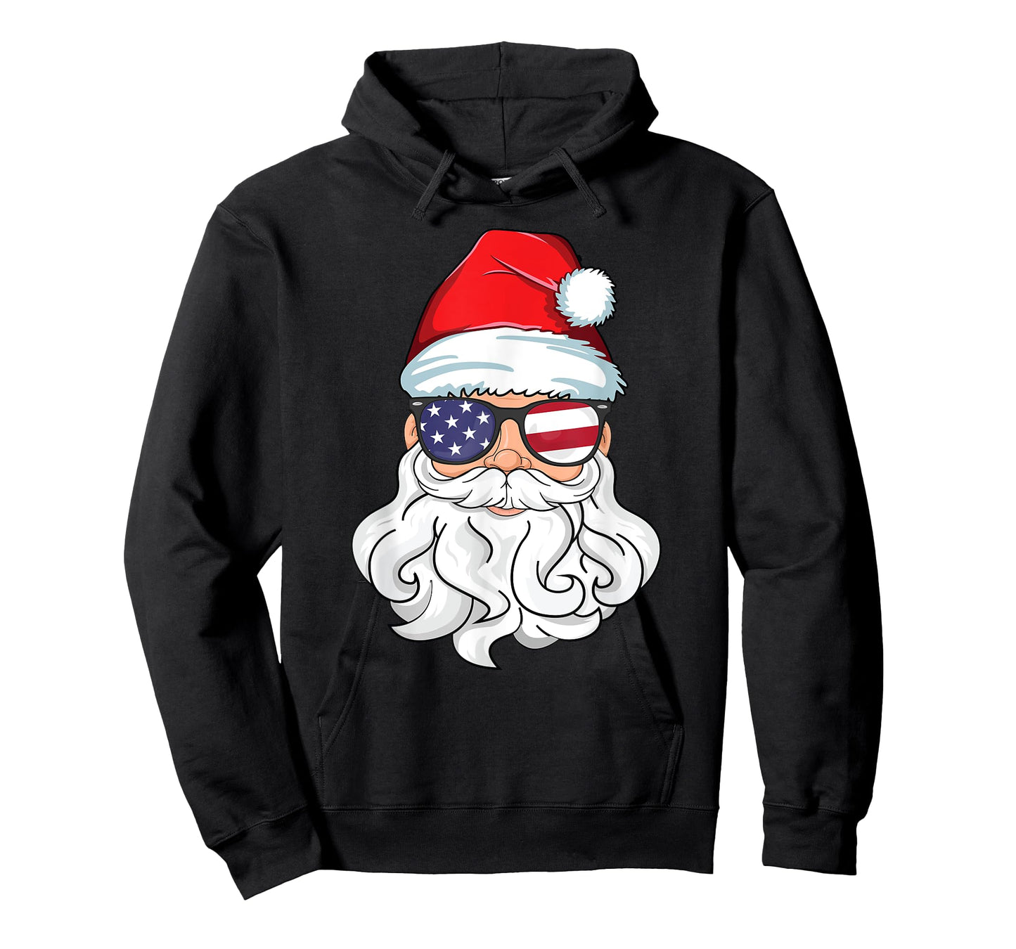 Santa Claus Patriotic USA Sunglasses Kids Christmas in July T-Shirt