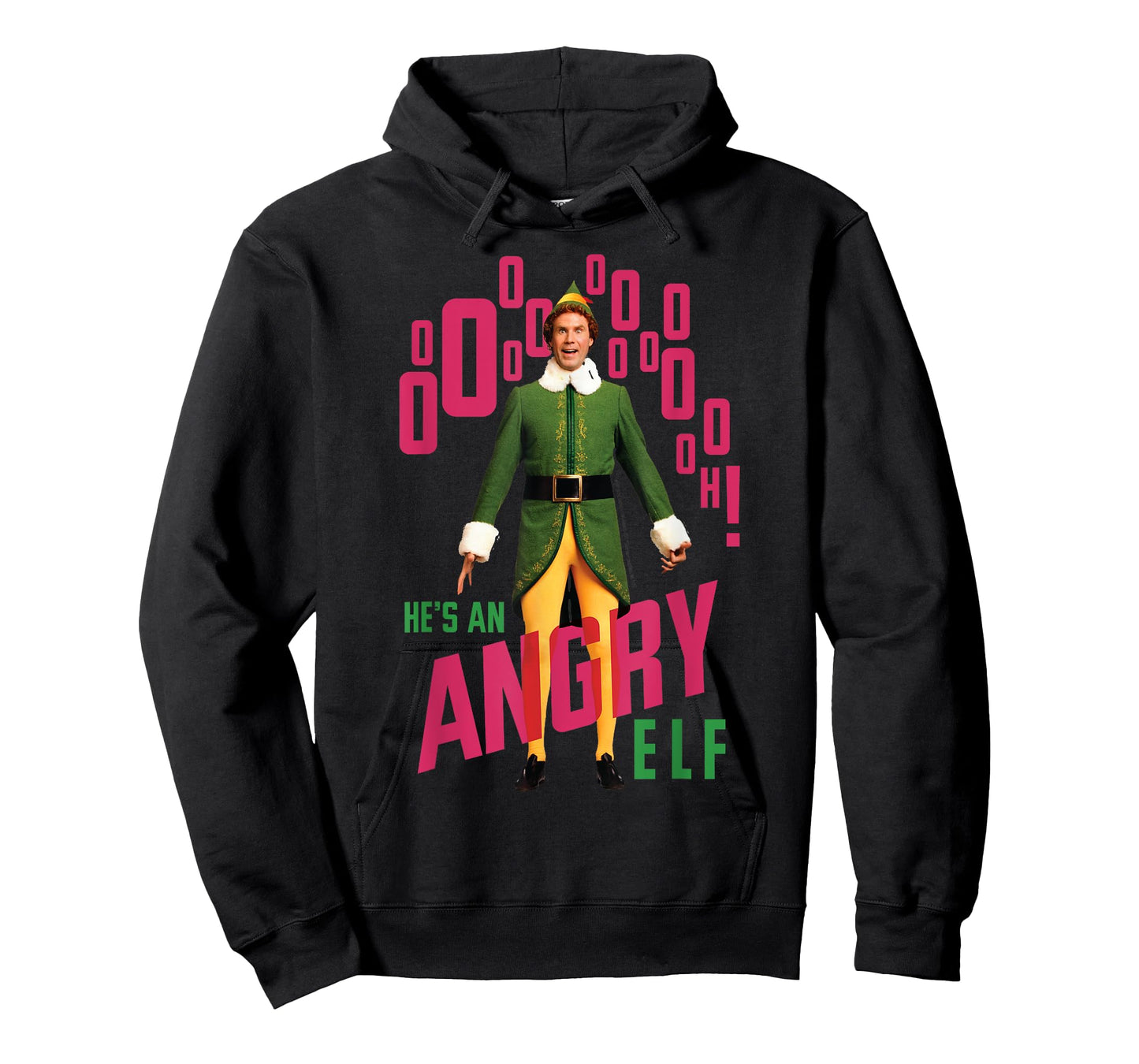 Elf Buddy He's An Angry Elf Quote Christmas T-Shirt