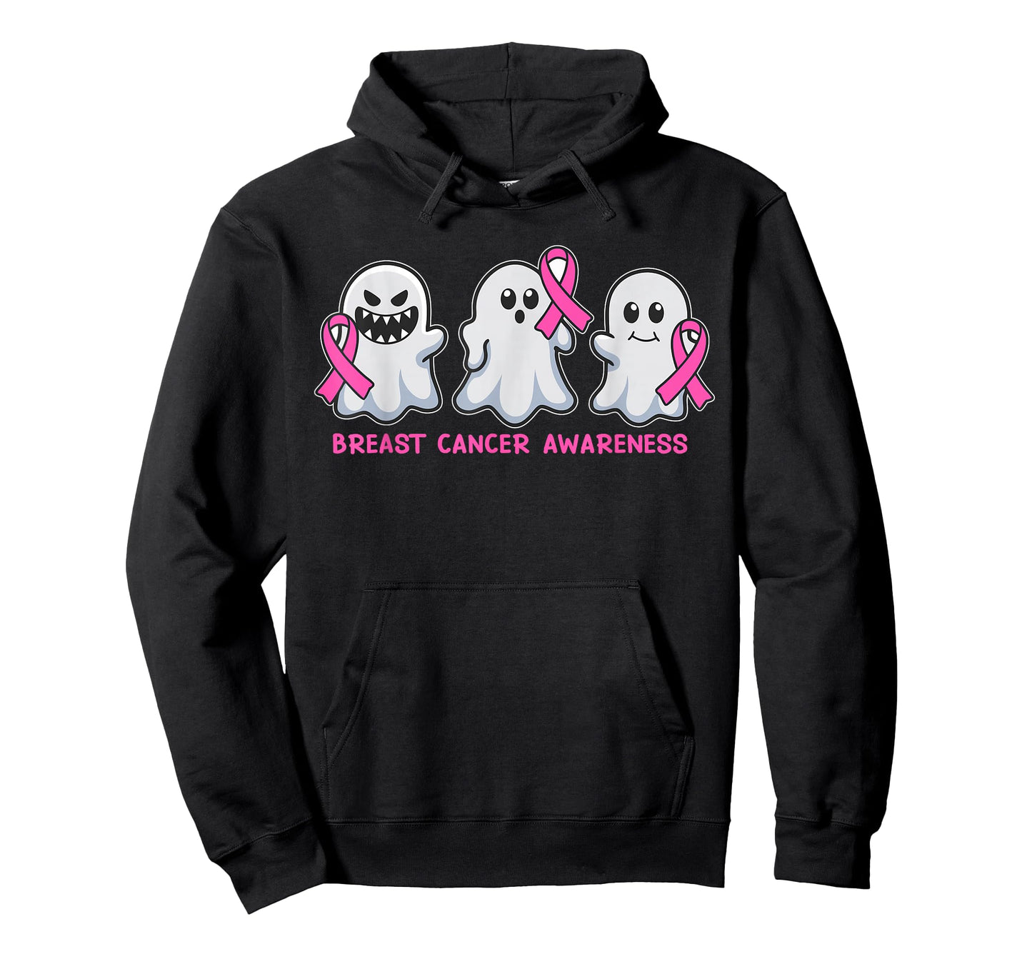 Breast Cancer Ghost Halloween Breast Cancer Awareness T-Shirt