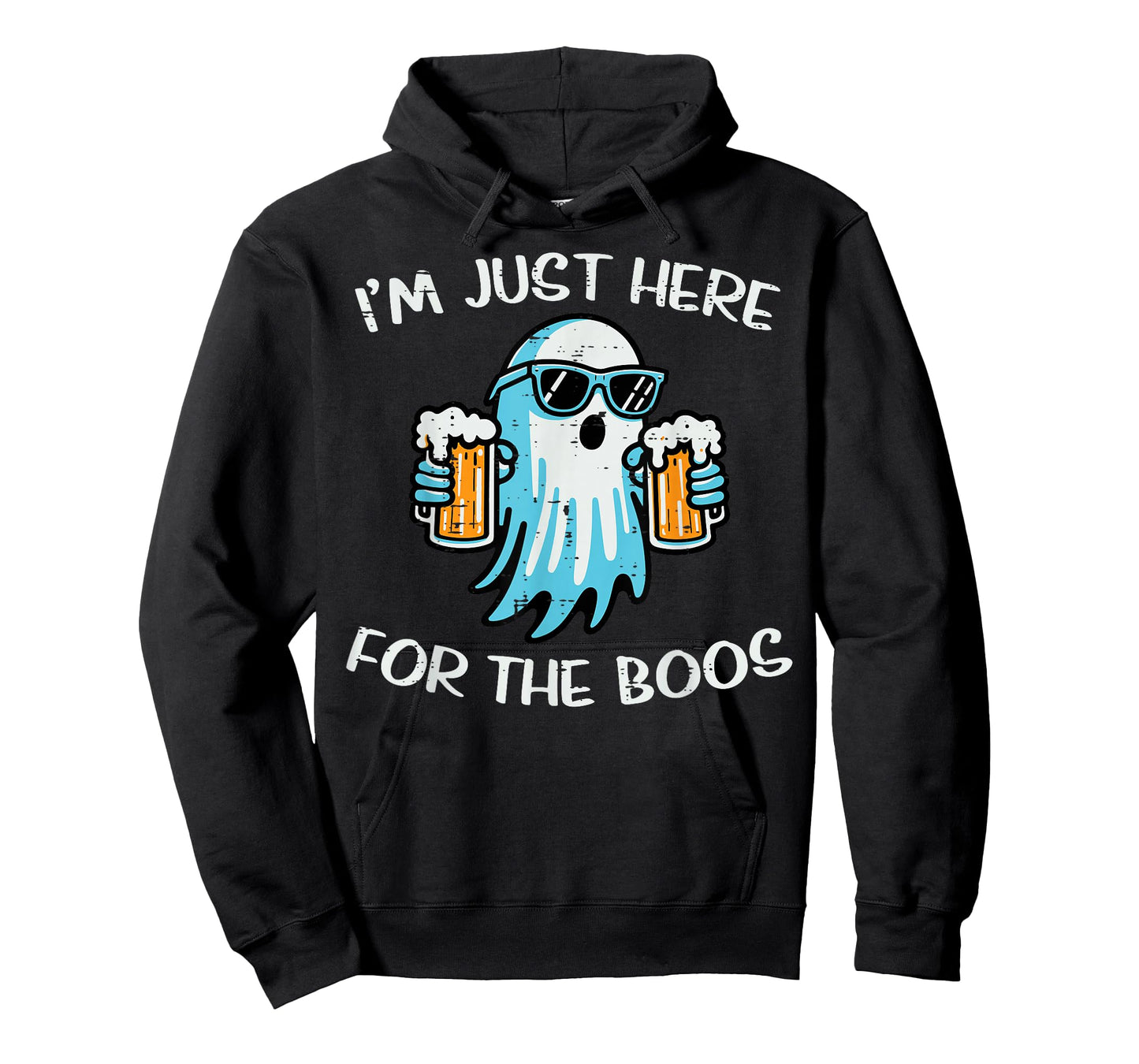 Halloween Here for Boos Ghost Funny Costume Dad Men Women T-Shirt