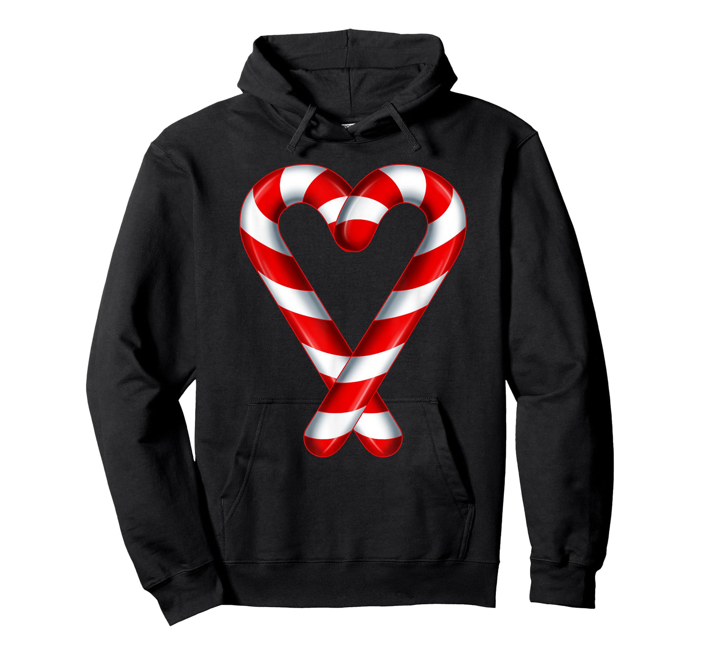 Candy Cane Heart Merry and Bright Red White Candy Couples T-Shirt