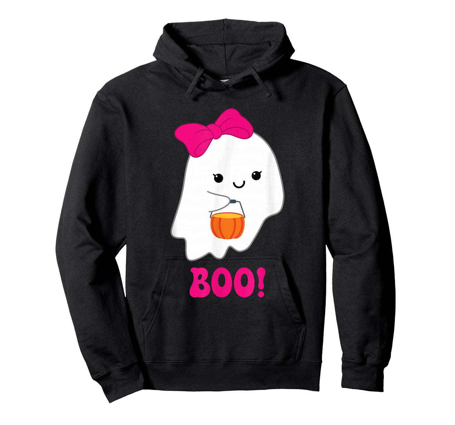Cute Spooky Ghost Girl Pink Bow Halloween Costume T-Shirt
