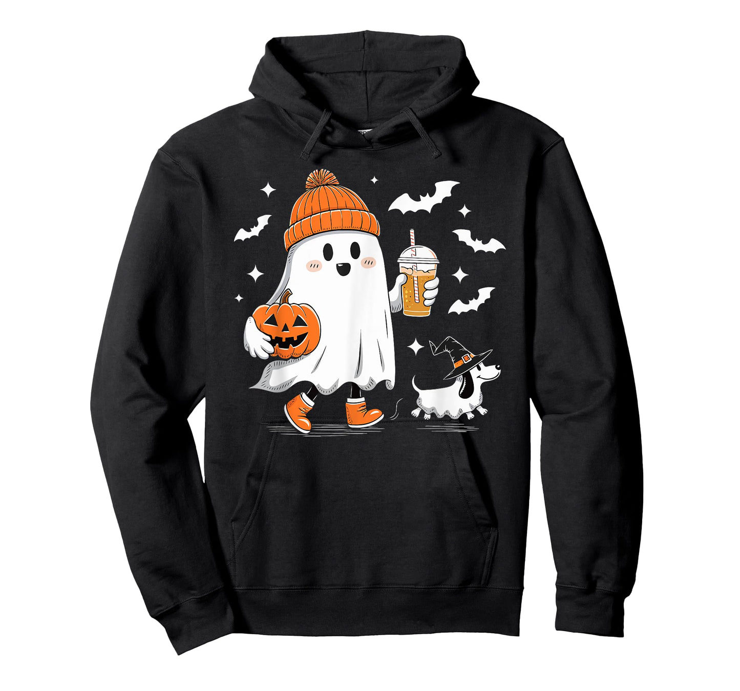 Ghost Walking Dachshund Spooky Season Halloween Dog Girls T-Shirt