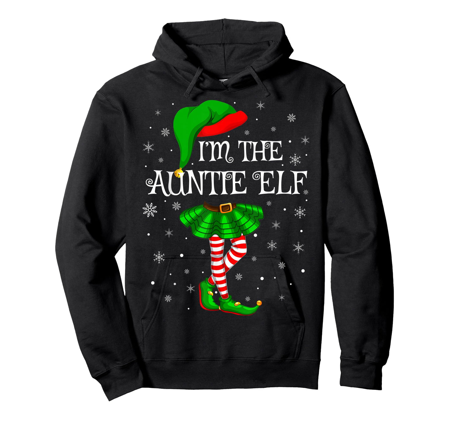 Matching Family Group I'm The Auntie Elf Christmas T-Shirt