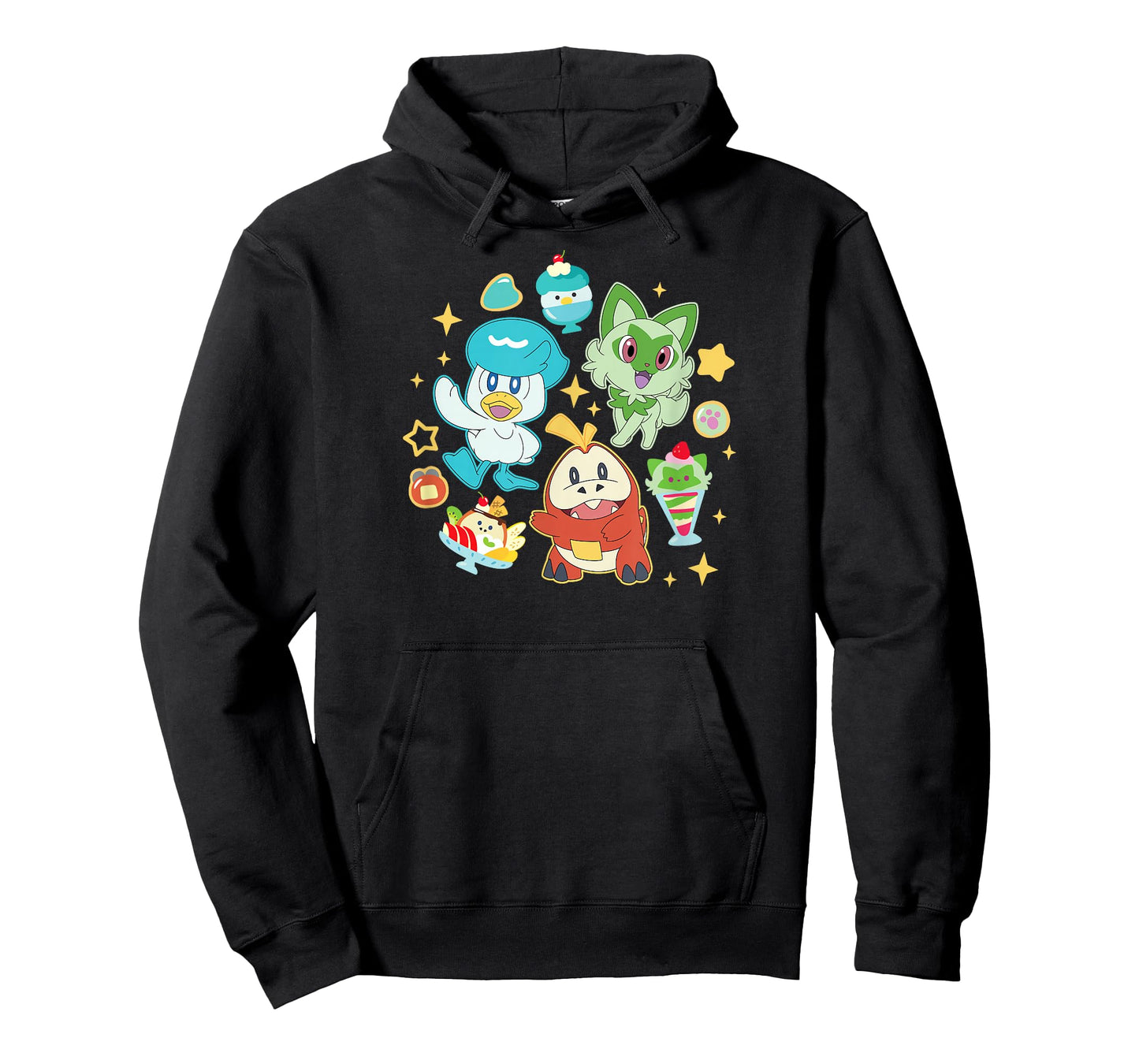 Pokémon - Quaxly Sprigatito Fuecoco Starters Cafe Desserts T-Shirt