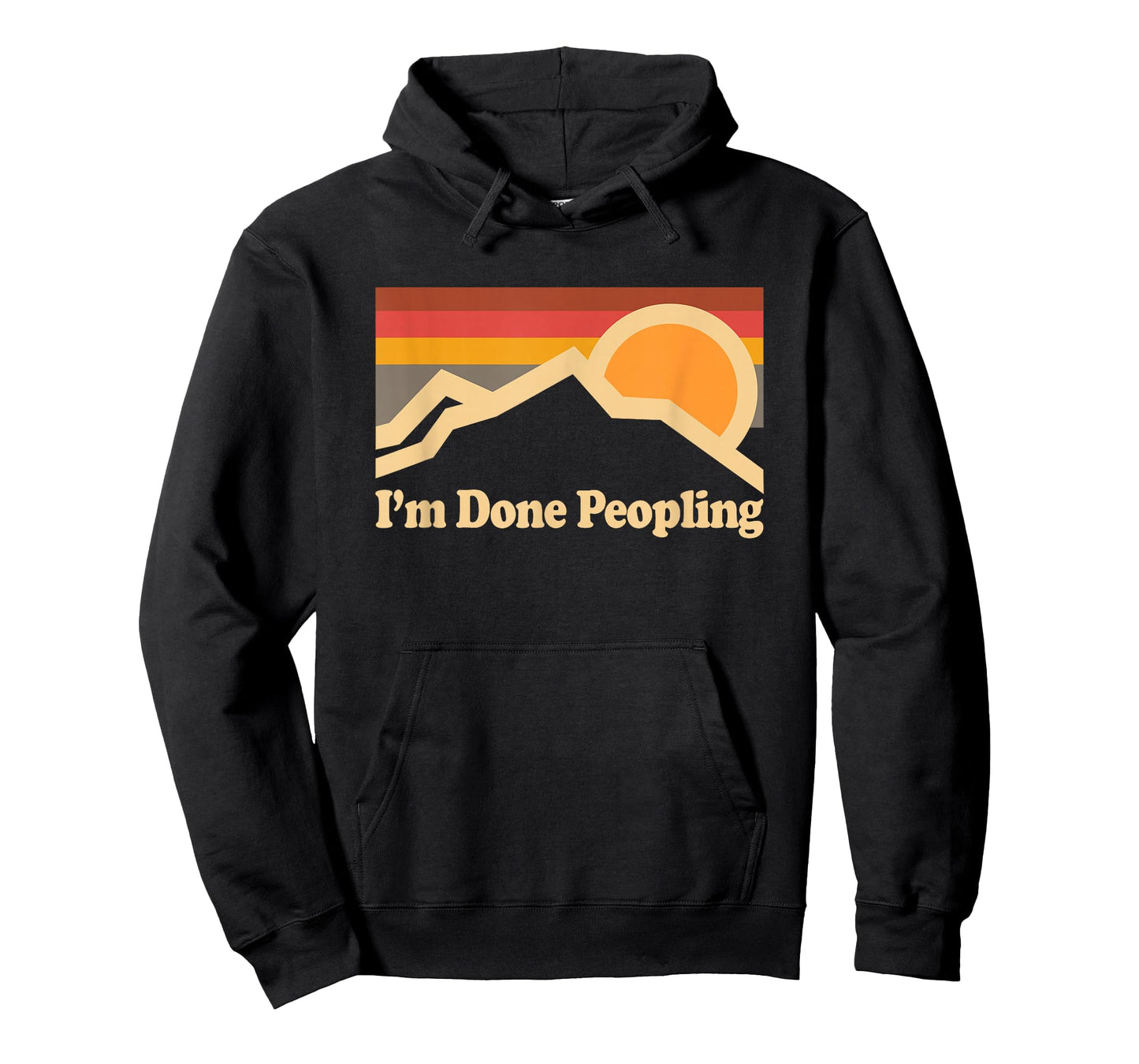 I'm Done Peopling Design Unisex-Adults Black Modern T-Shirt