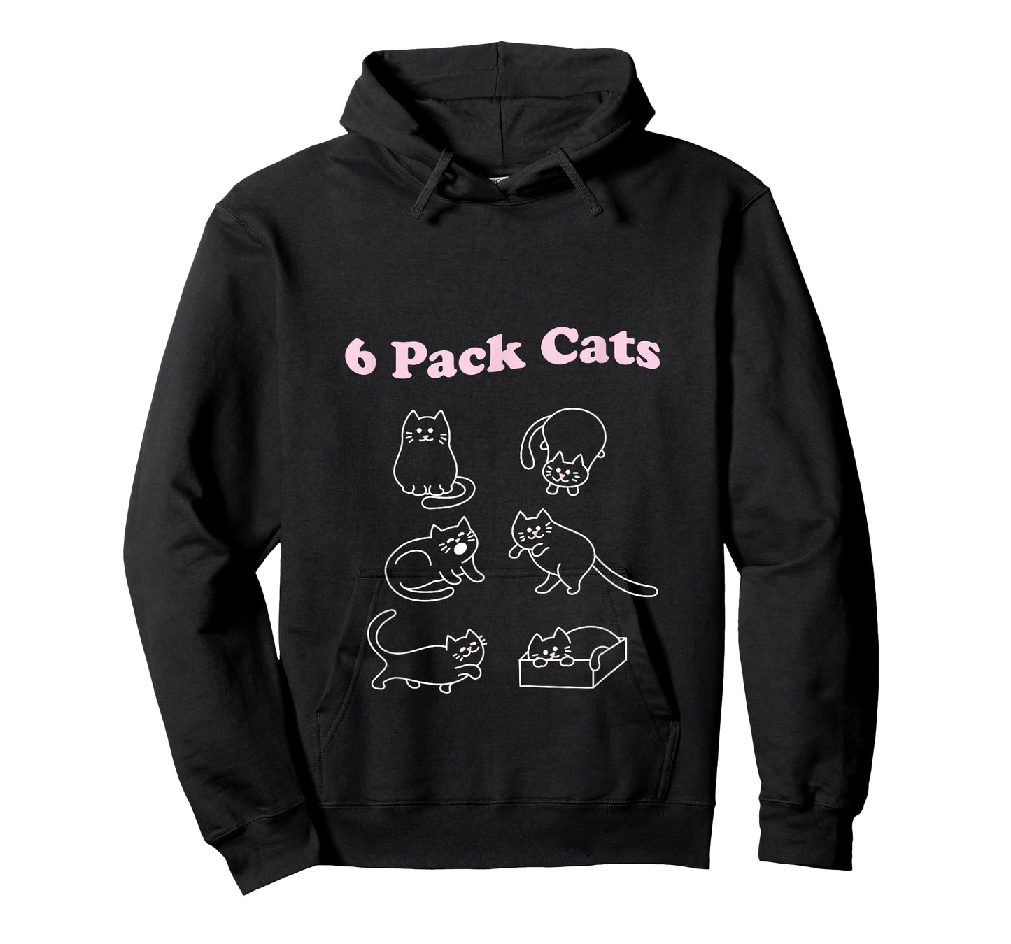 6 Pack Cats, Funny Abs Joke Gym Workout Graphic T-Shirt