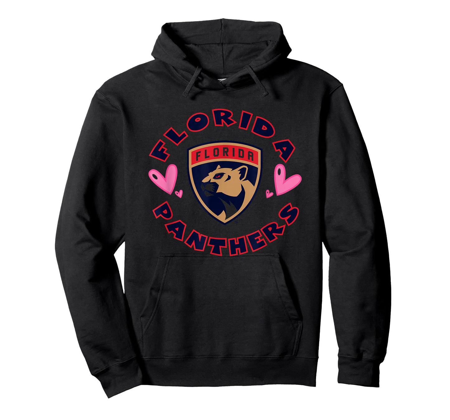 Florida Panthers Valentine Hearts NHL Officially Licensed T-Shirt