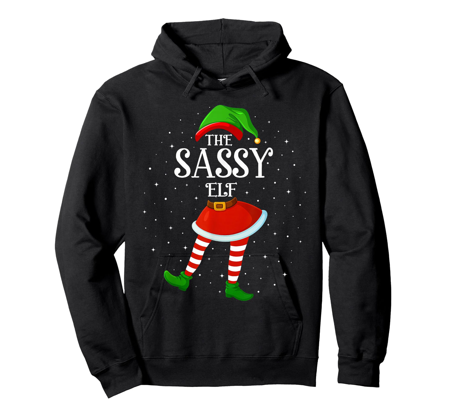 Xmas Family Matching Women Girls The Sassy Elf Christmas T-Shirt