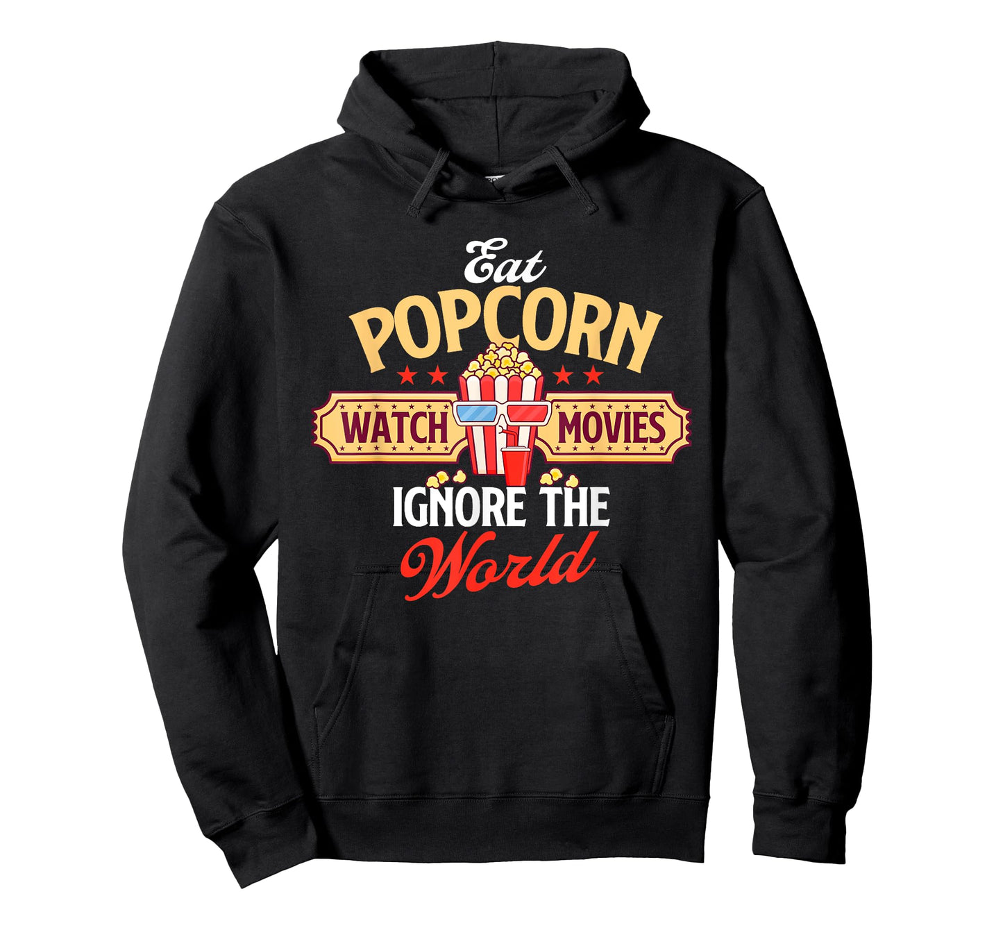 Eat Popcorn Watch Movies - Caramel Corn Popped Corn T-Shirt