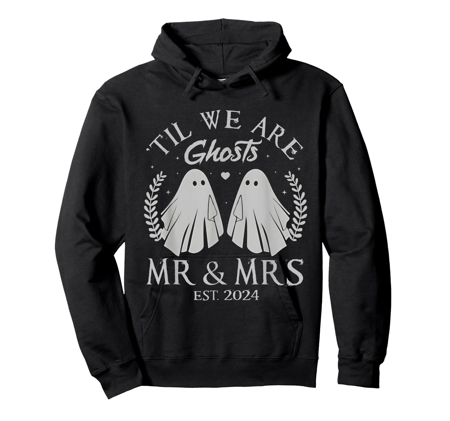 Til We Are Ghosts Mr Mrs Just Married Couples Halloween 2024 T-Shirt