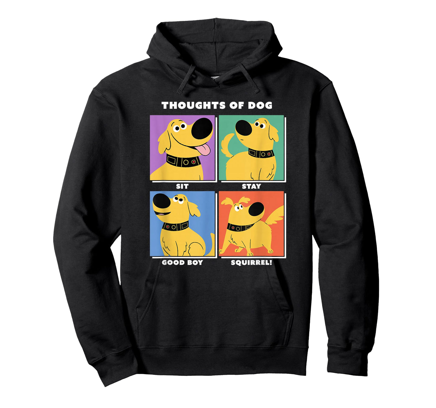 Disney Pixar Up Dug Thoughts of Dog Expressions Box Up T-Shirt Small