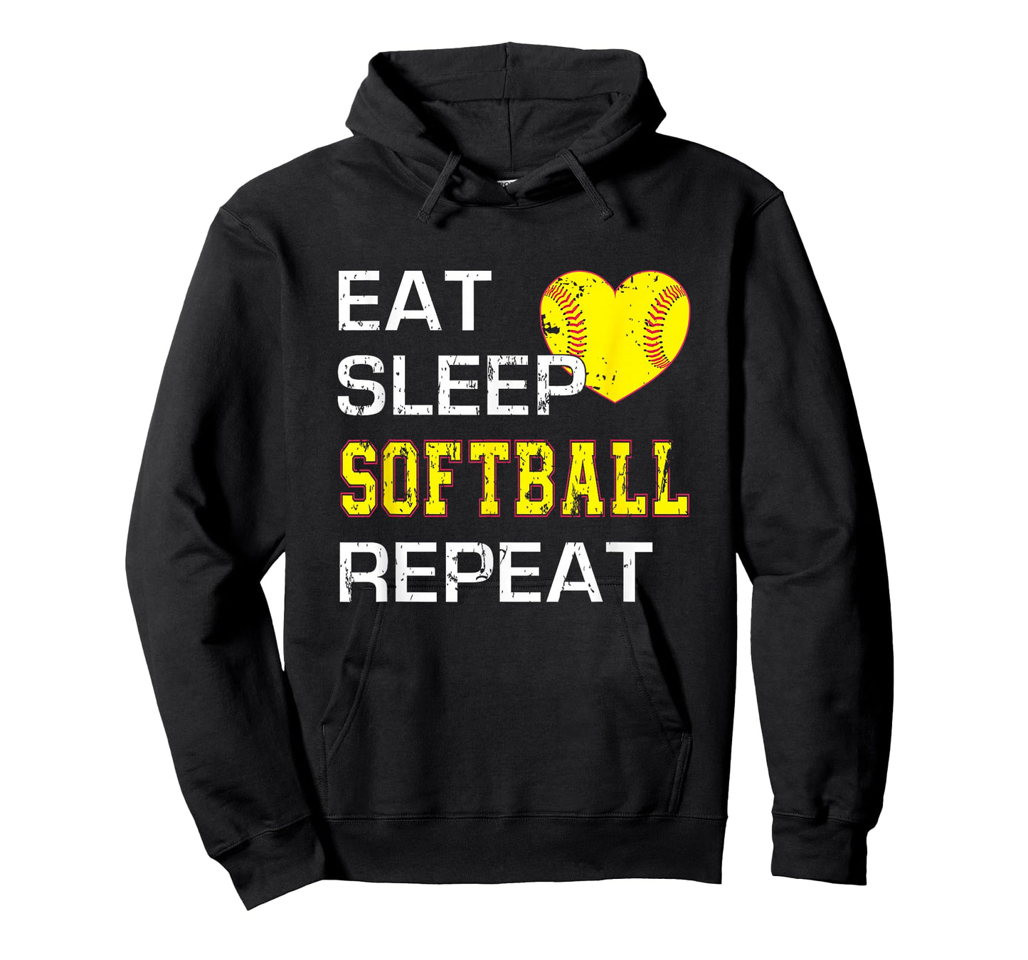 Funny Softball Eat Sleep Softball Repeat for Girls Softball T-Shirt