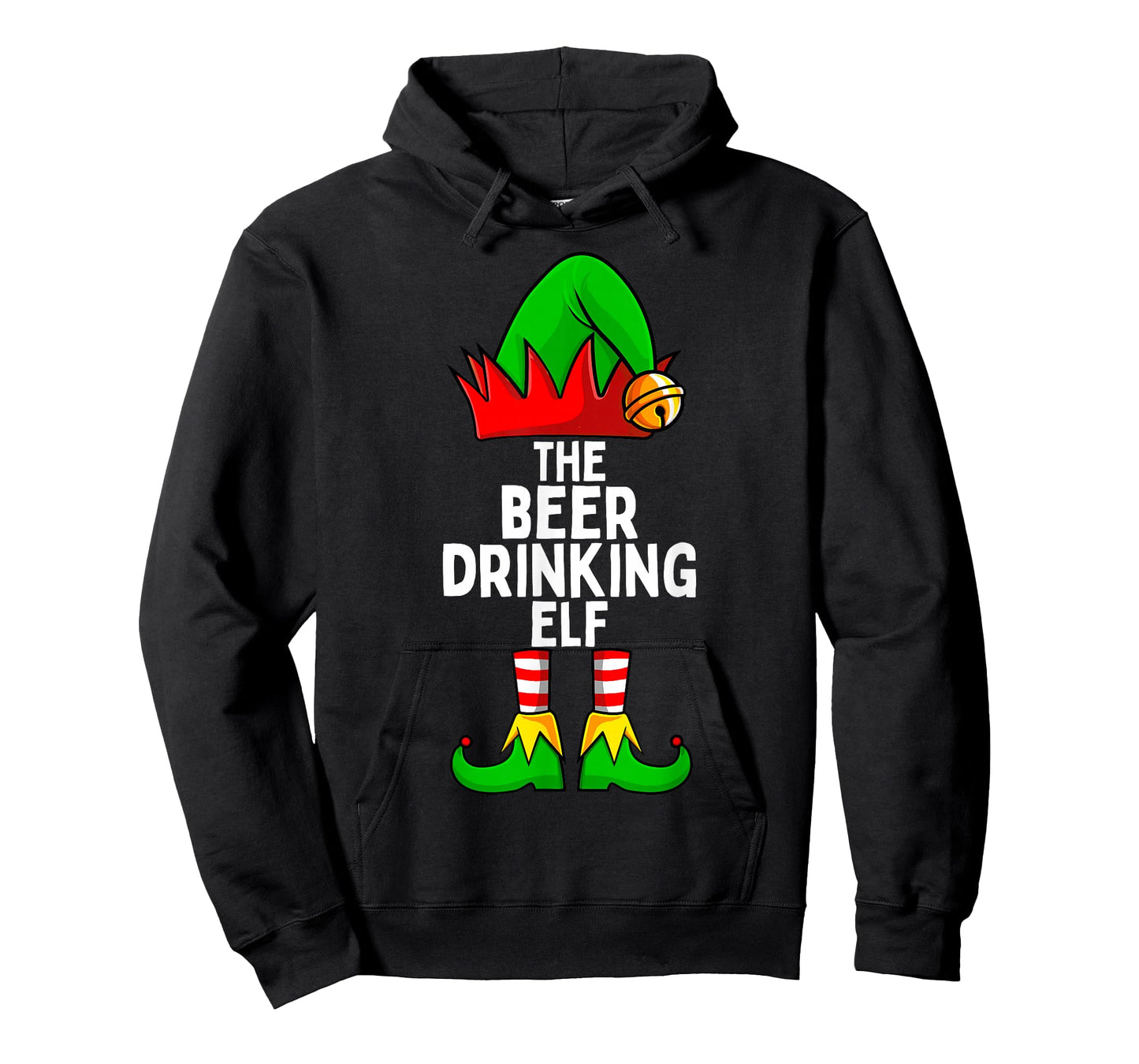 Beer Drinking Elf Matching Family Christmas T-Shirt