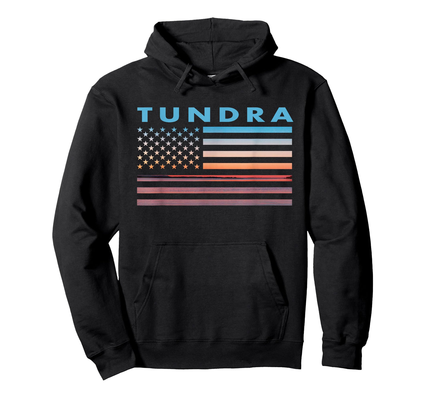 Vintage Sunset American Flag Tundra, Texas T-Shirt