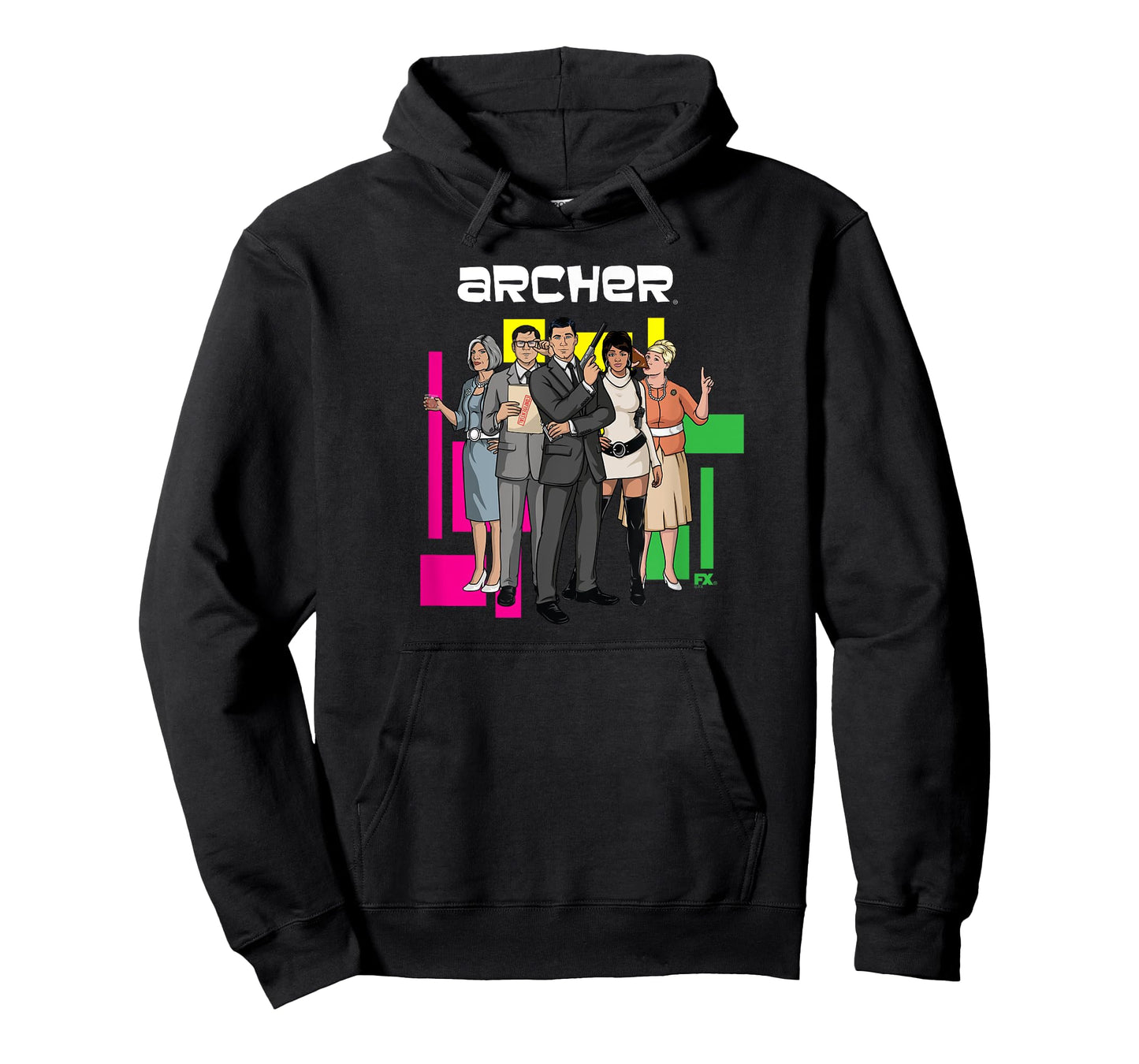 Archer Character Collage Retro 60's Inspired Cartoon T-Shirt