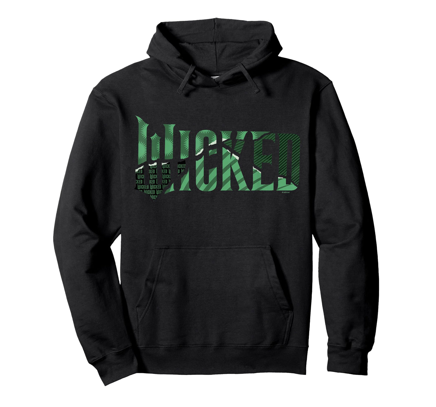 Wicked: for Good Torn Green Collage Logo T-Shirt