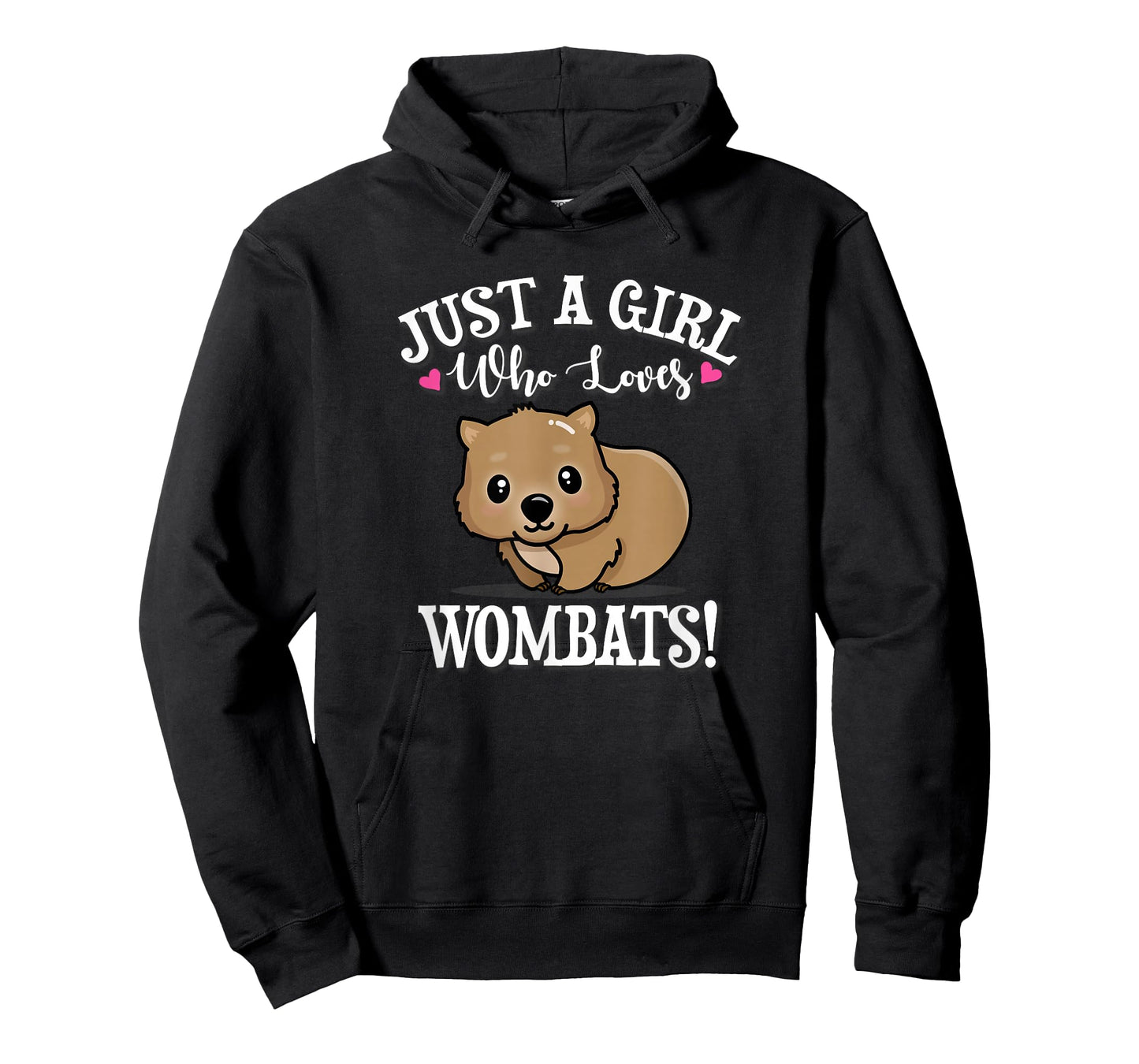 Womens Chibi Anime Kawaii Kids Girl Who Loves Wombats Lover T-Shirt