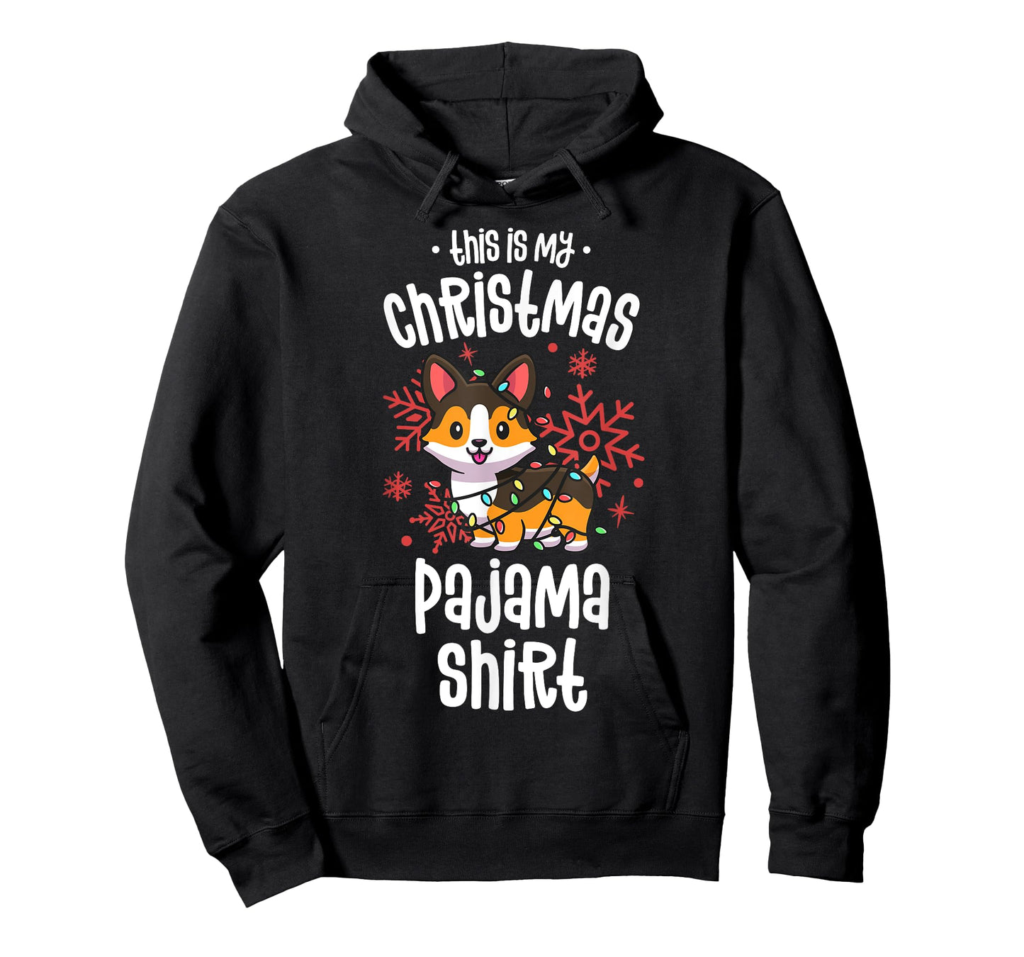 This Is My Christmas Pajama Shirt Tricolor Corgi Pjs Xmas T-Shirt