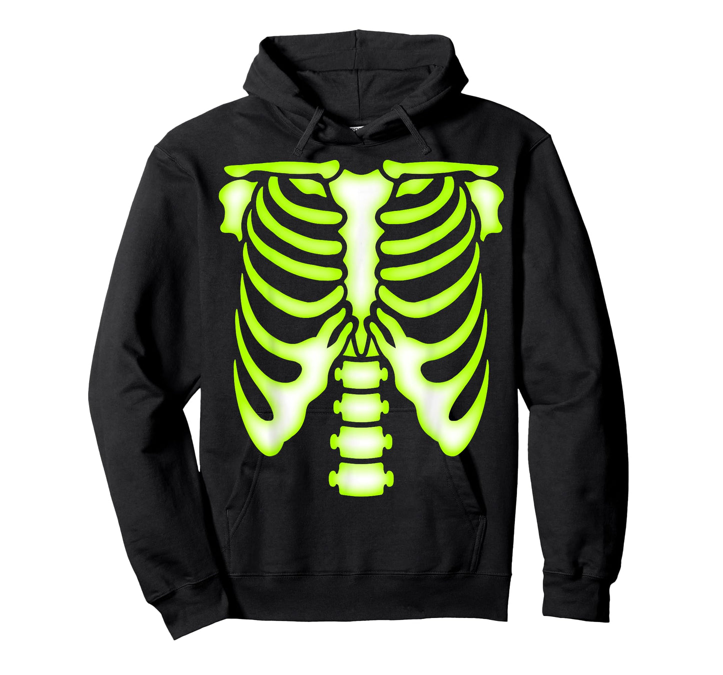 Skeleton Green Ribcage T-Shirt - Bones Halloween Costume