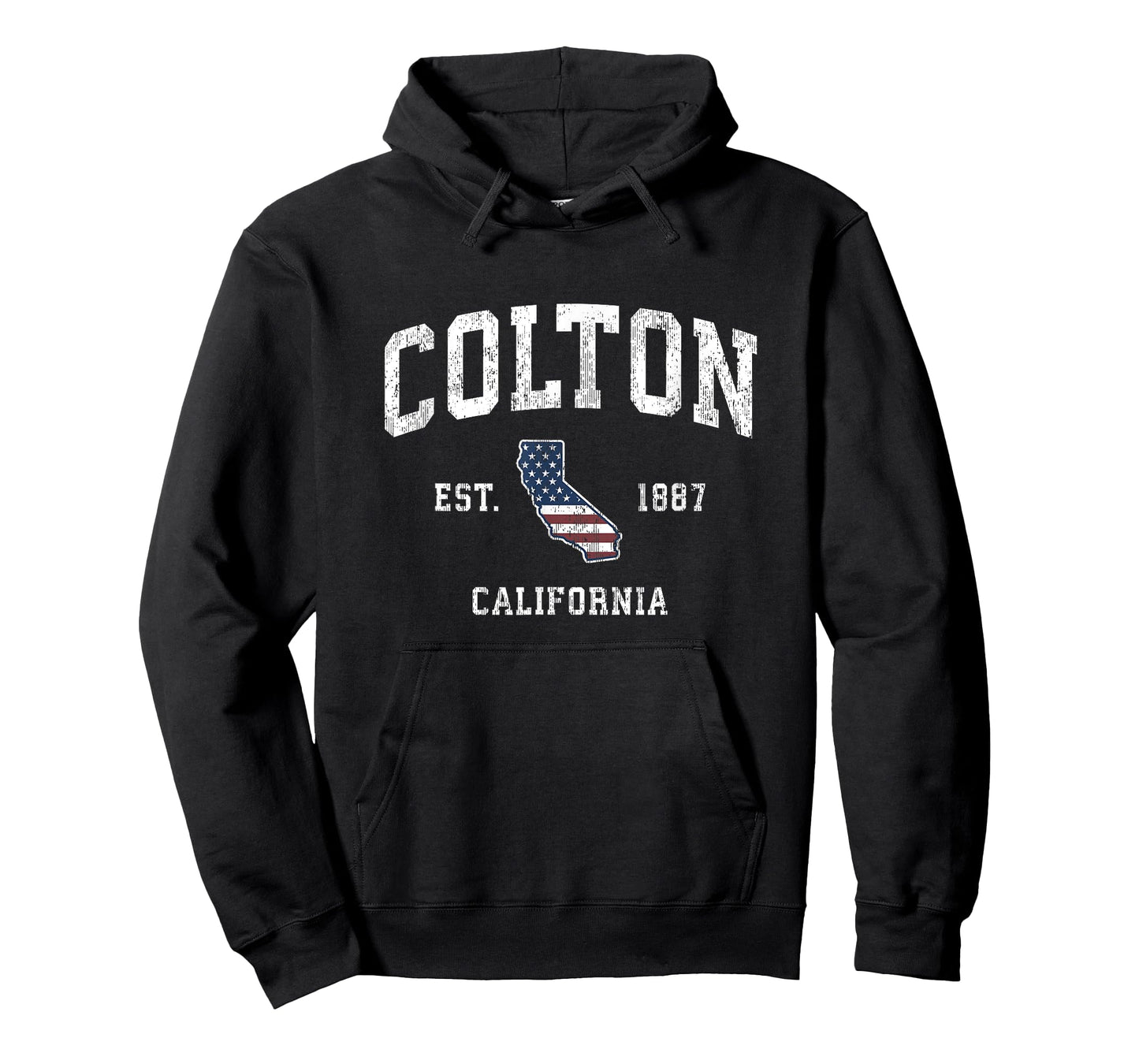 Colton California CA Vintage American Flag Sports Design T-Shirt