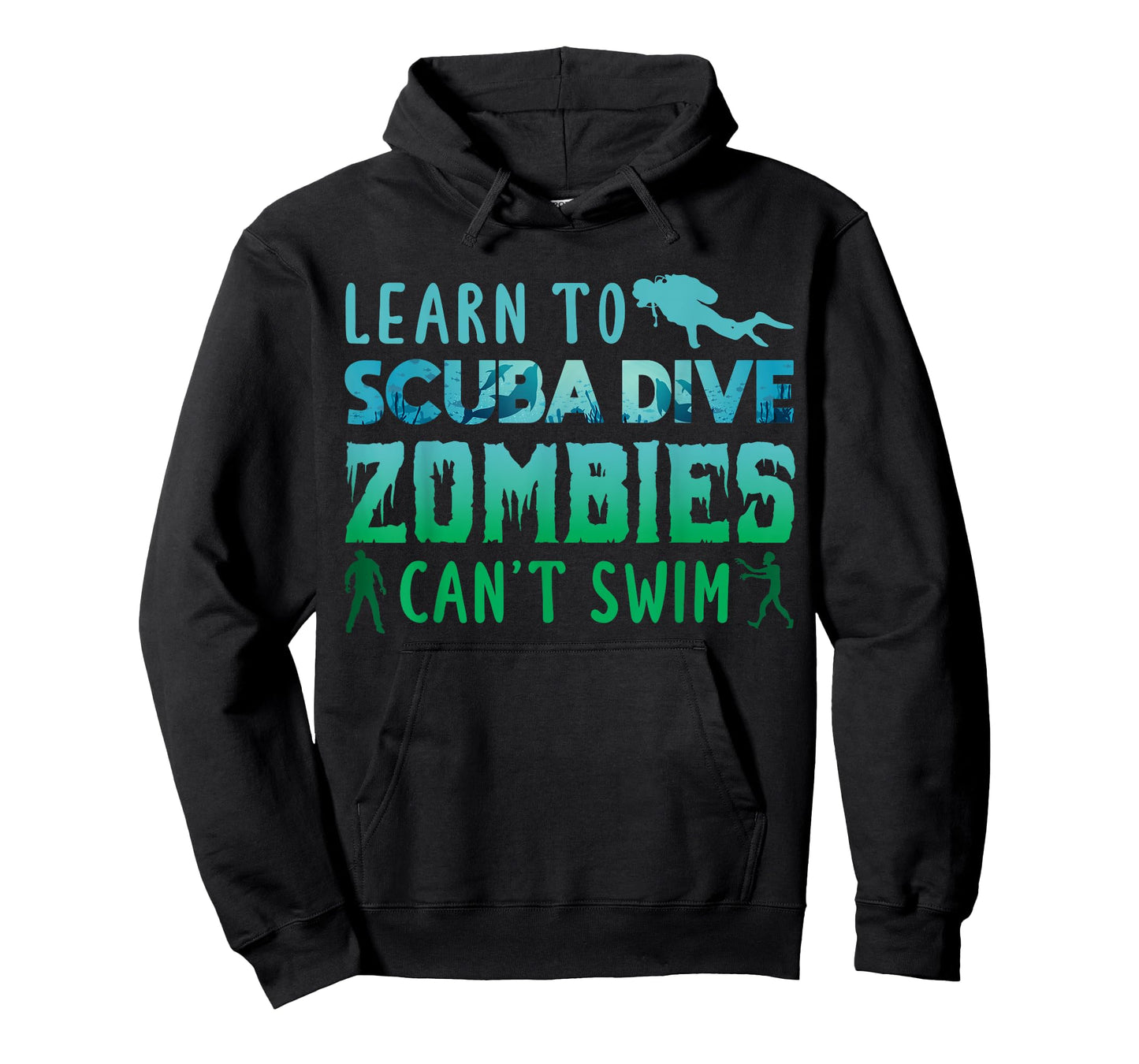 Learn To Scuba Dive Zombies Cant Swim Scuba Diving Diver T-Shirt