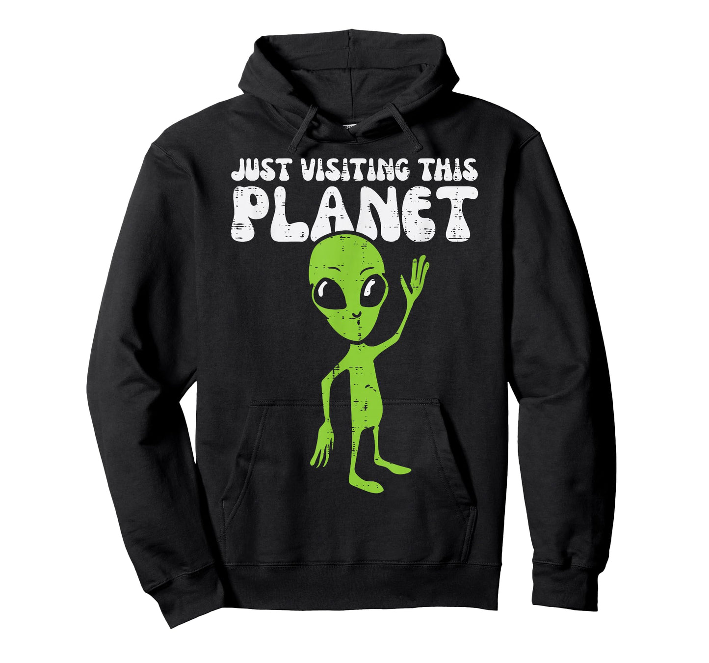 Alien Wave Just Visiting This Planet Funny Kids Men Women T-Shirt