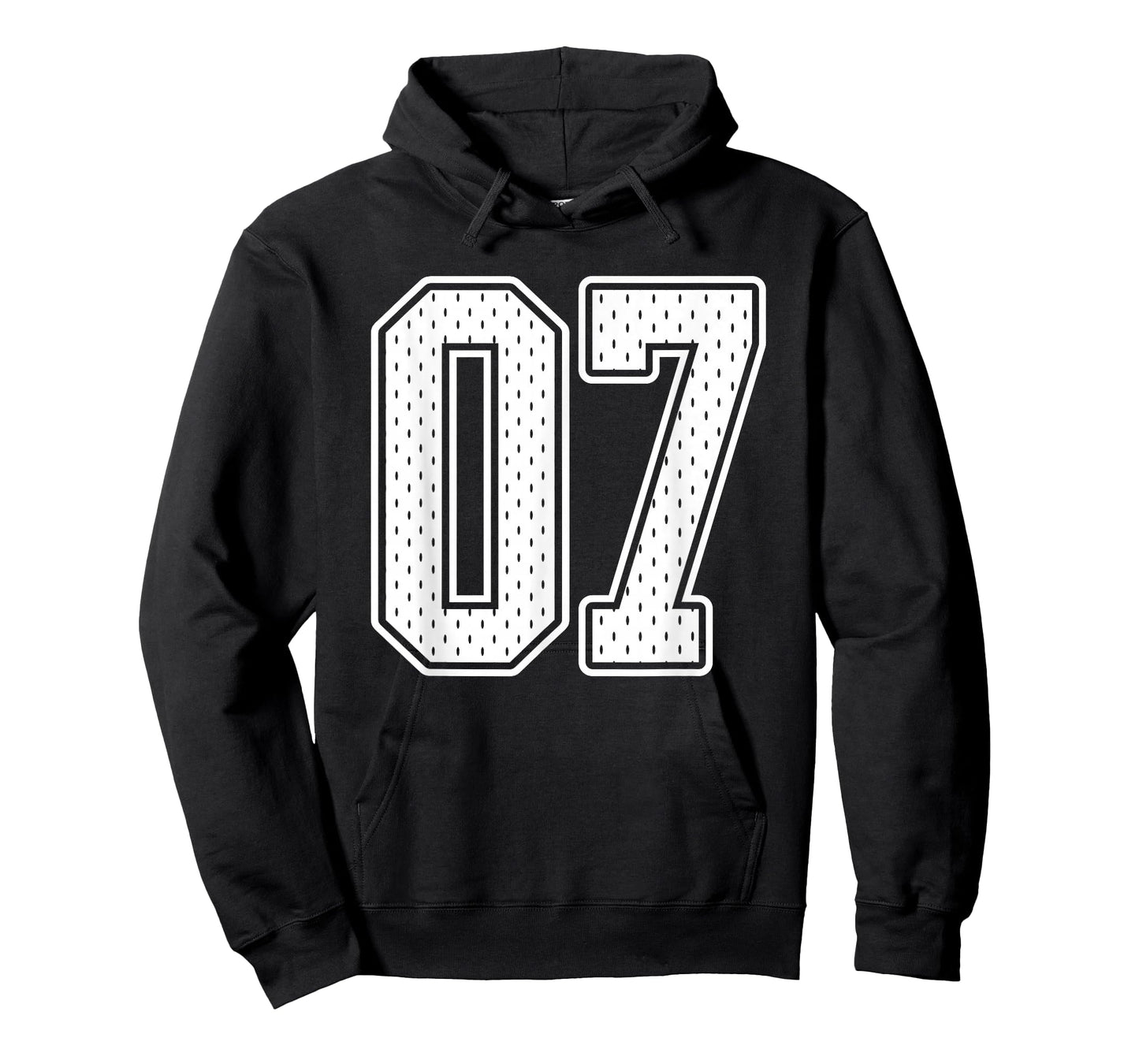 #07 White Vintage Number 07 Sports Fan Jersey Style T-Shirt