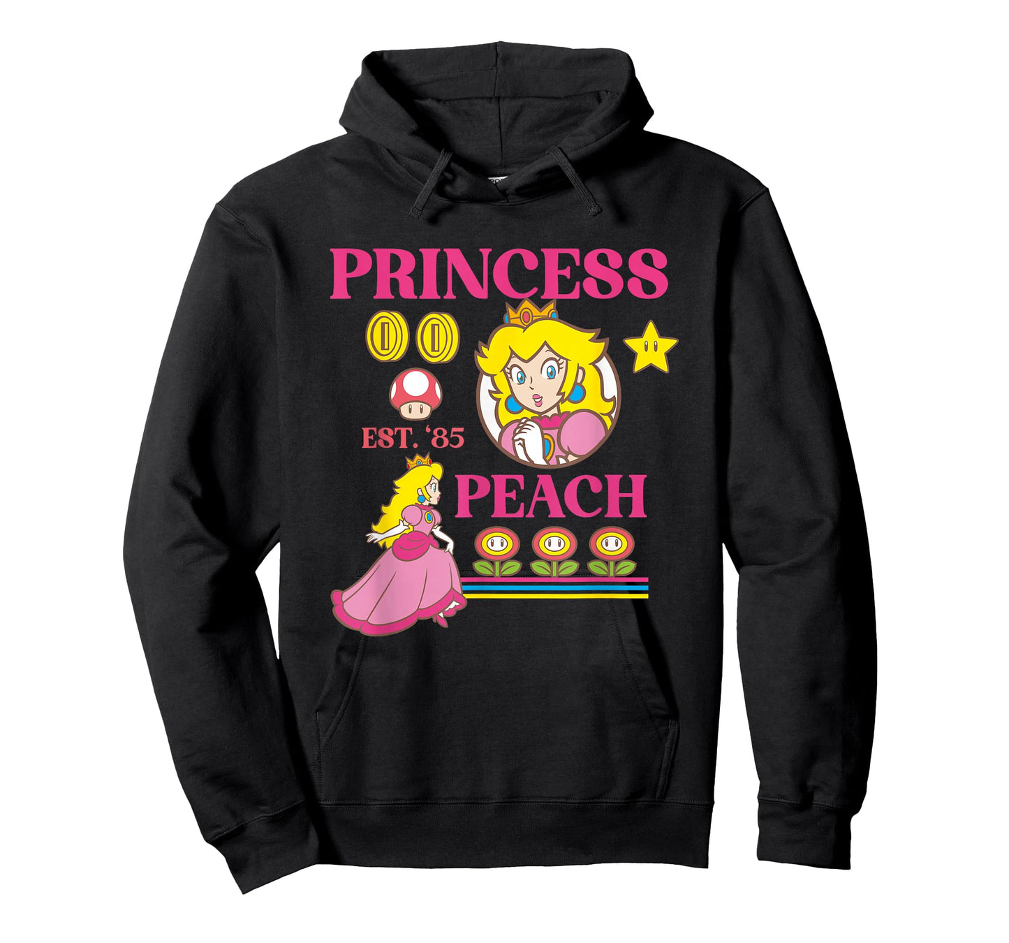 Super Mario Bros Fire Flower Princess Peach Power Up T-Shirt