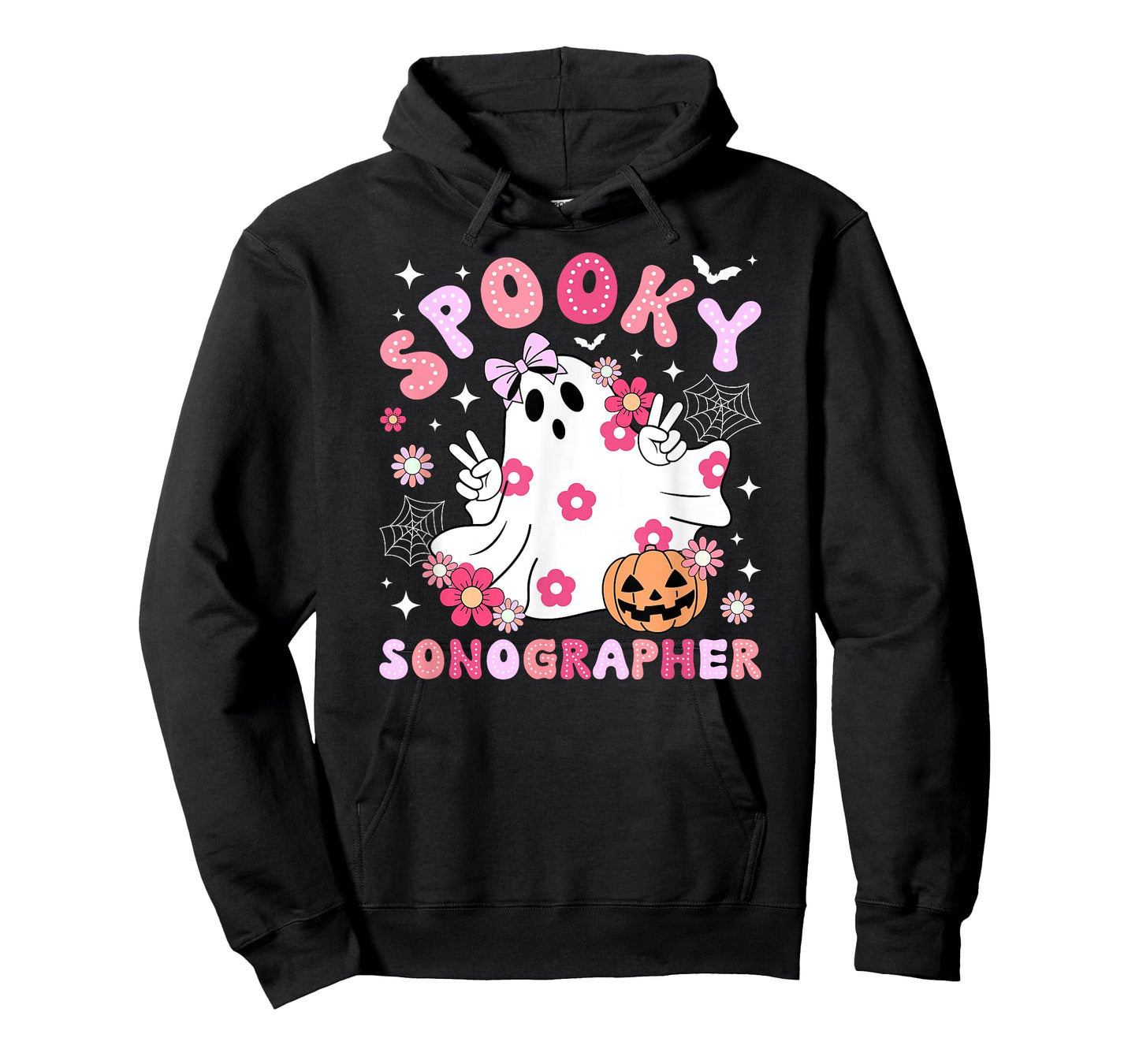 Spooky Sonographer Halloween Sonography Groovy T-Shirt
