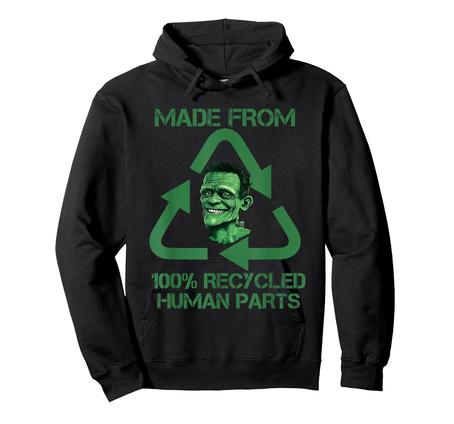 Frankenstein Made From 100% Recycled Human Parts - Halloween T-Shirt