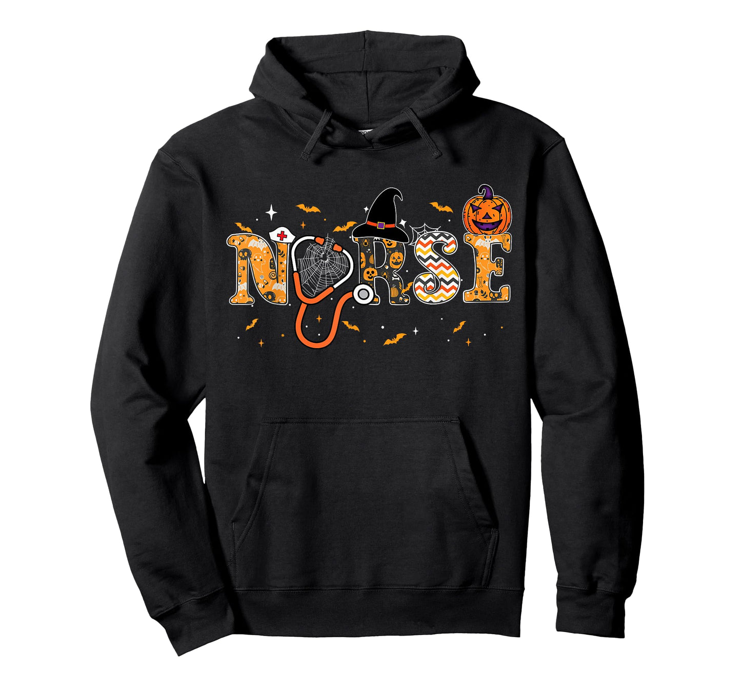 Nurse Halloween Costume Stethoscope Pumpkin Spooky Nurse T-Shirt