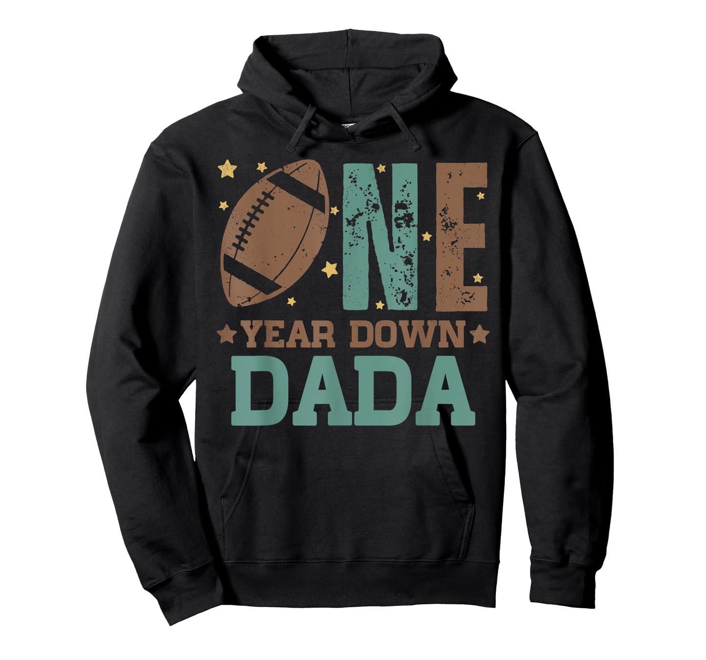 Dada of the 1 Year old Football 1st Year Down Birthday Party T-Shirt