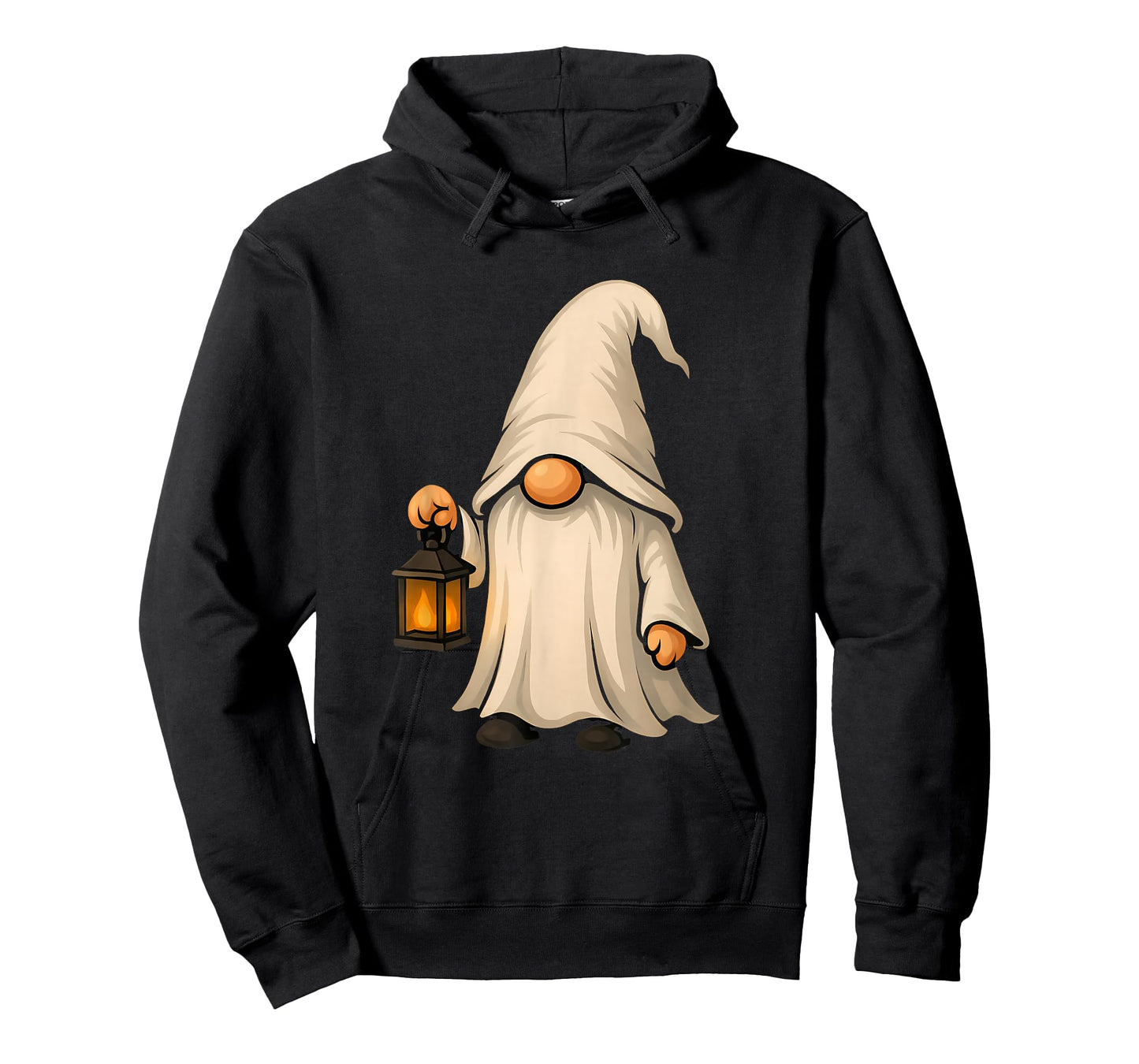 Hooded Ghost Gnome with Light Halloween T-Shirt