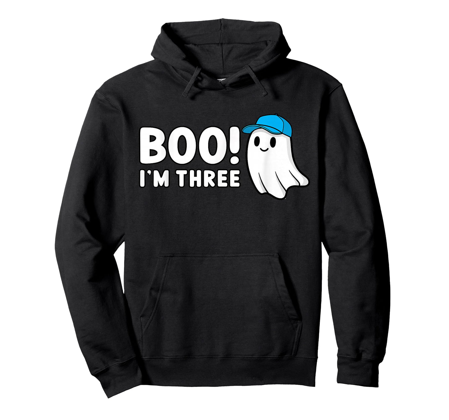 Boo Im Three 3rd Birthday 3 Year Old Boy Ghost Fun Halloween T-Shirt