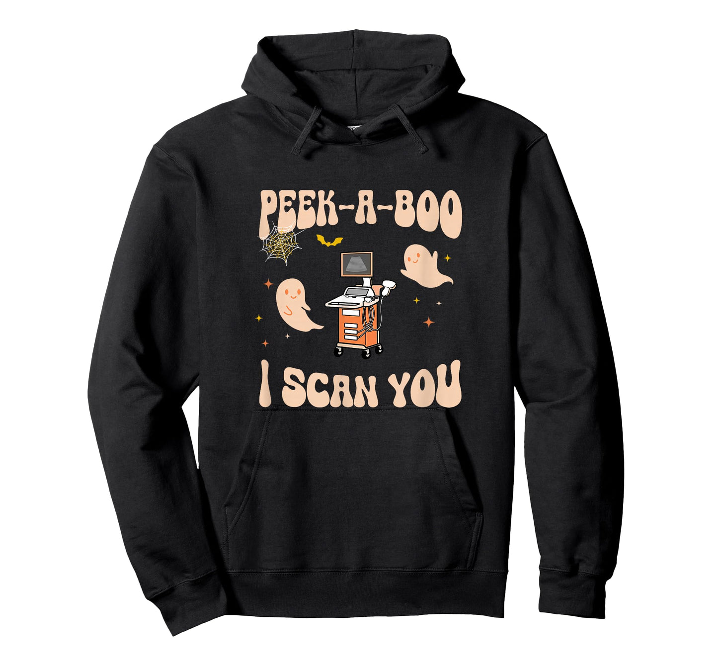 Peek A Boo I Scan You Sonographer Halloween Ultrasound Tech T-Shirt