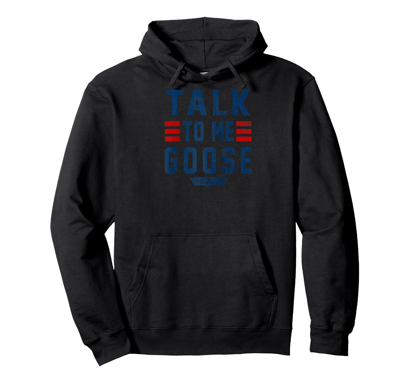 Top Gun Talk to Me Goose Distressed Text Raglan Baseball Tee