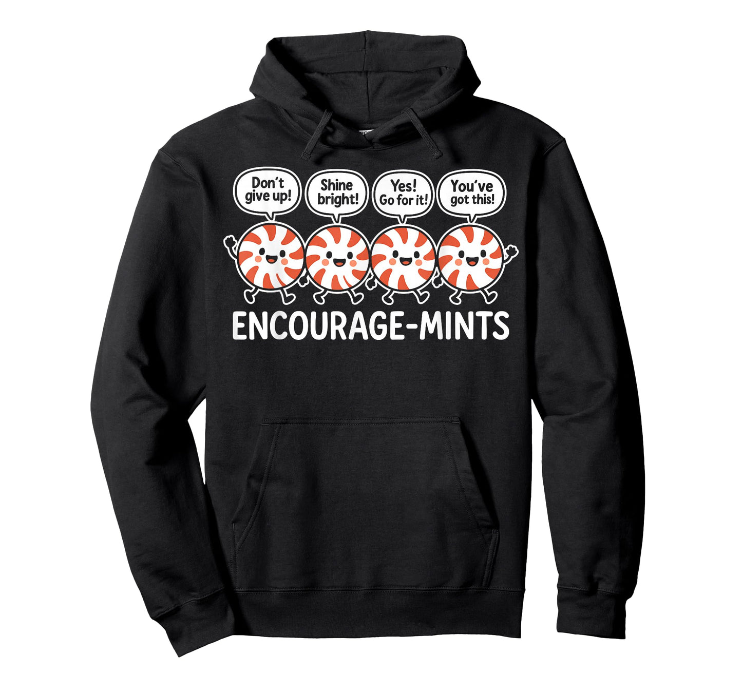 Encourage-Mints Positivity Funny Cute Kawaii Peppermint Pun T-Shirt