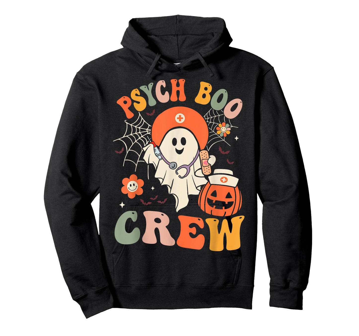 Psych Boo Crew Nurse Funny Halloween Easy Costume T-Shirt