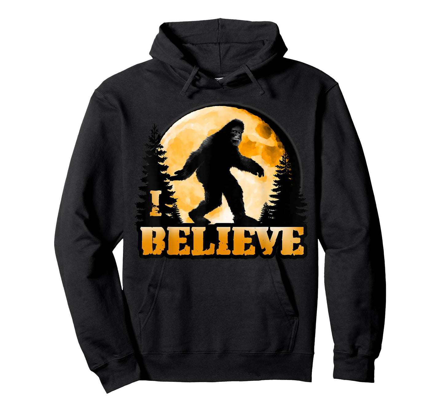 I Believe Bigfoot: Yeti Sasquatch Wood Booger Skunk Ape Moon T-Shirt