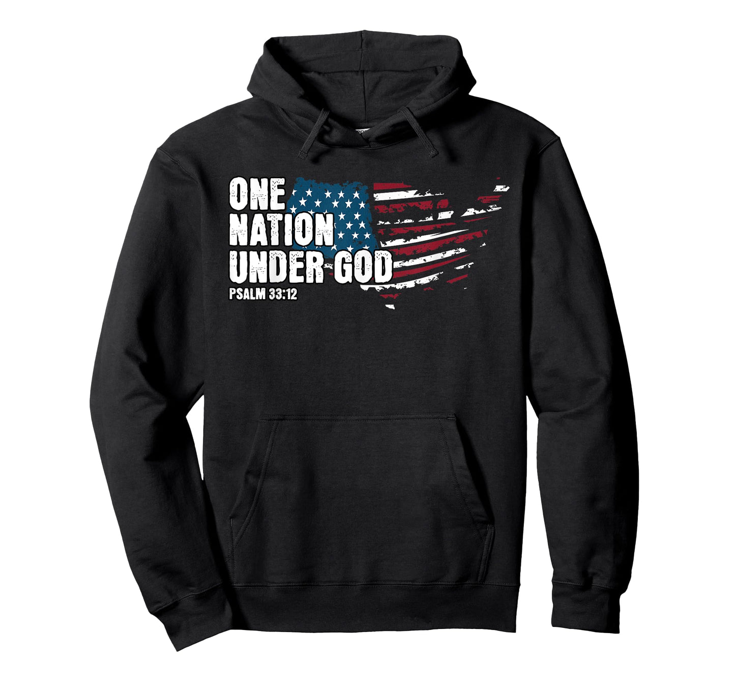 Christian 4th of July One Nation Under God American Flag T-Shirt
