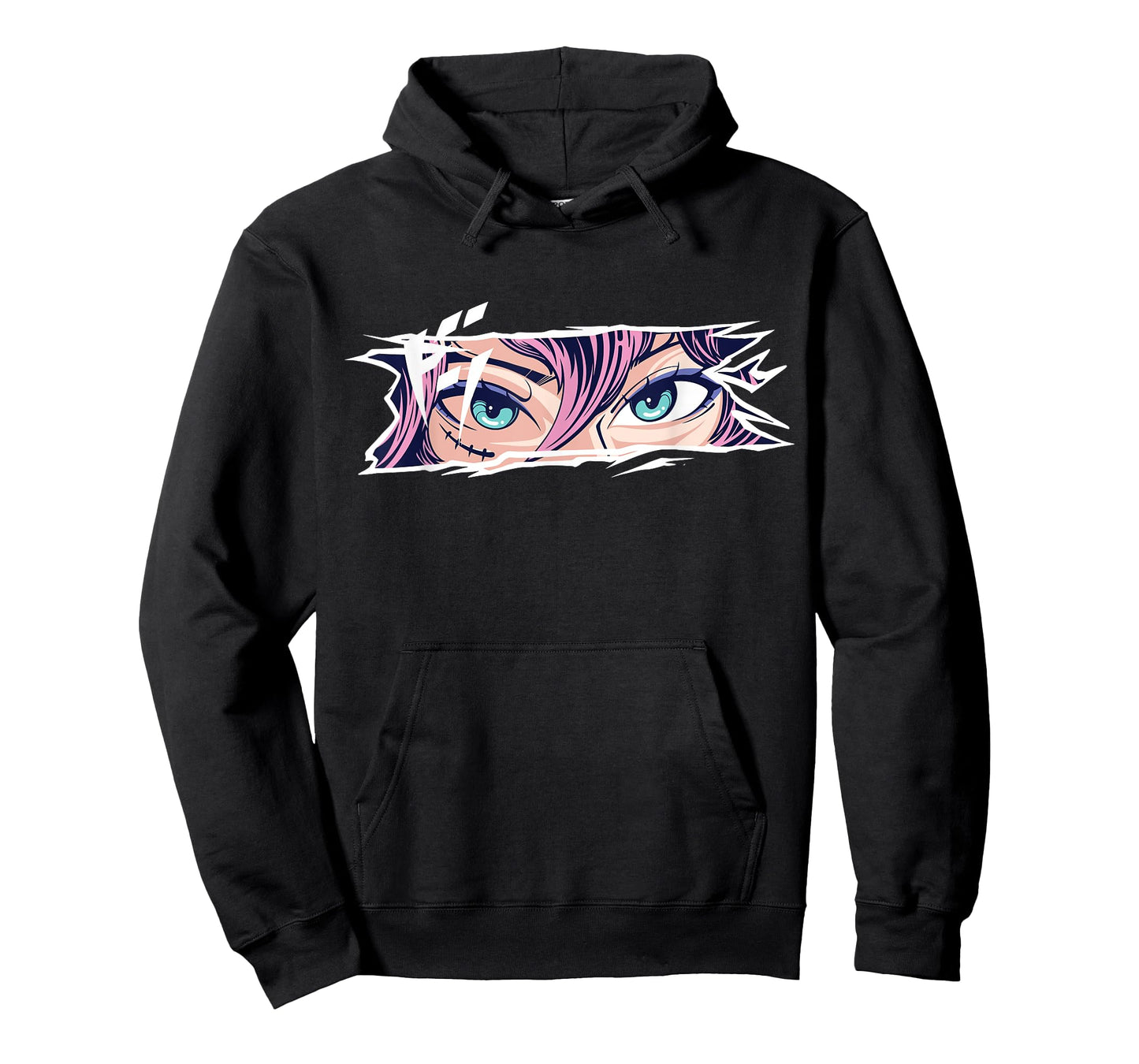 Anime & Japan Culture Apparel Gifts FIDIMA Anime Eyes T-Shirt - Unisex-Adults & Kids - Black - Small - Short Sleeve - Cotton 65%, Polyester 35%