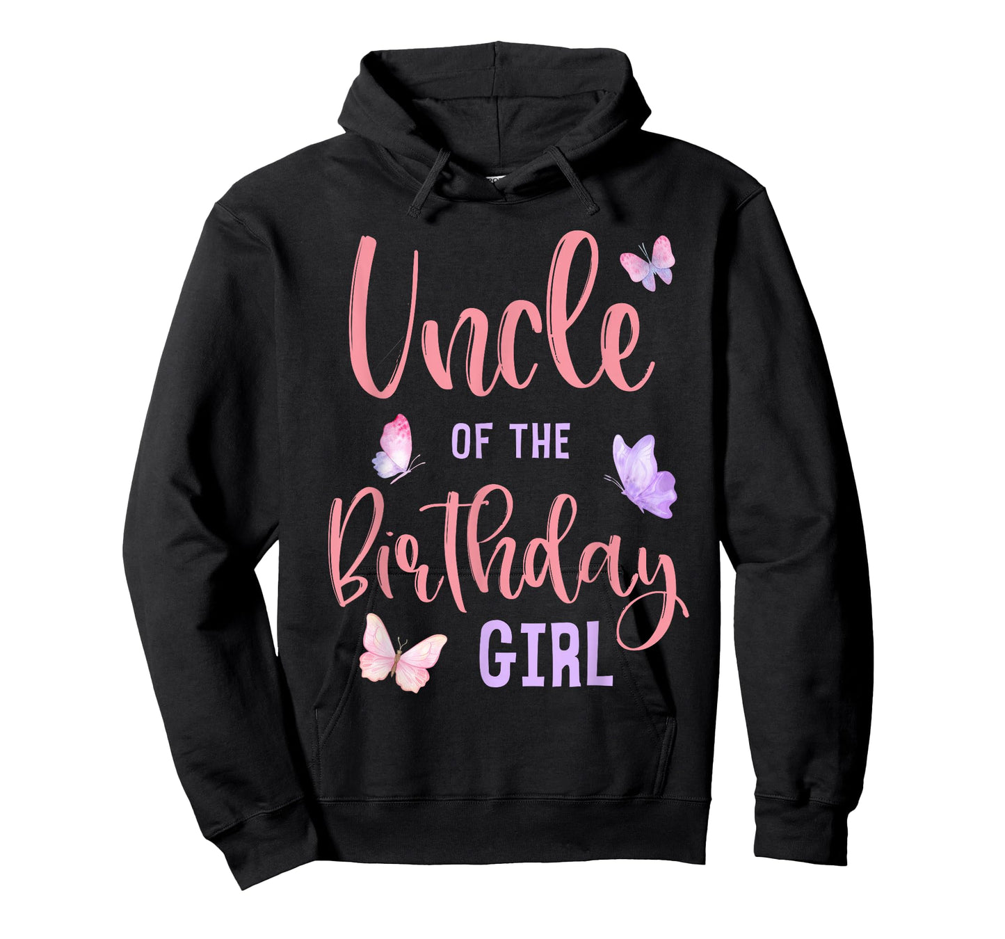 Uncle of The Birthday Girl Butterfly Party Matching Family T-Shirt