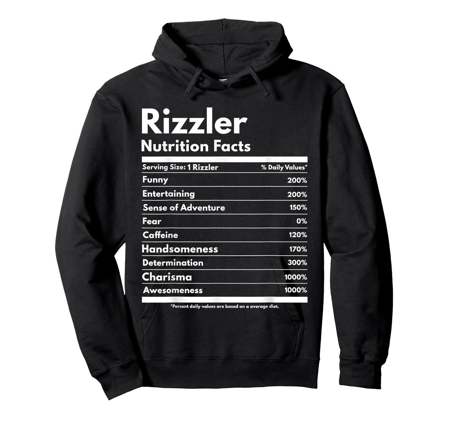 Rizzler Nutrition Facts W Rizz Sayin Rizz Funny Rizzler T-Shirt