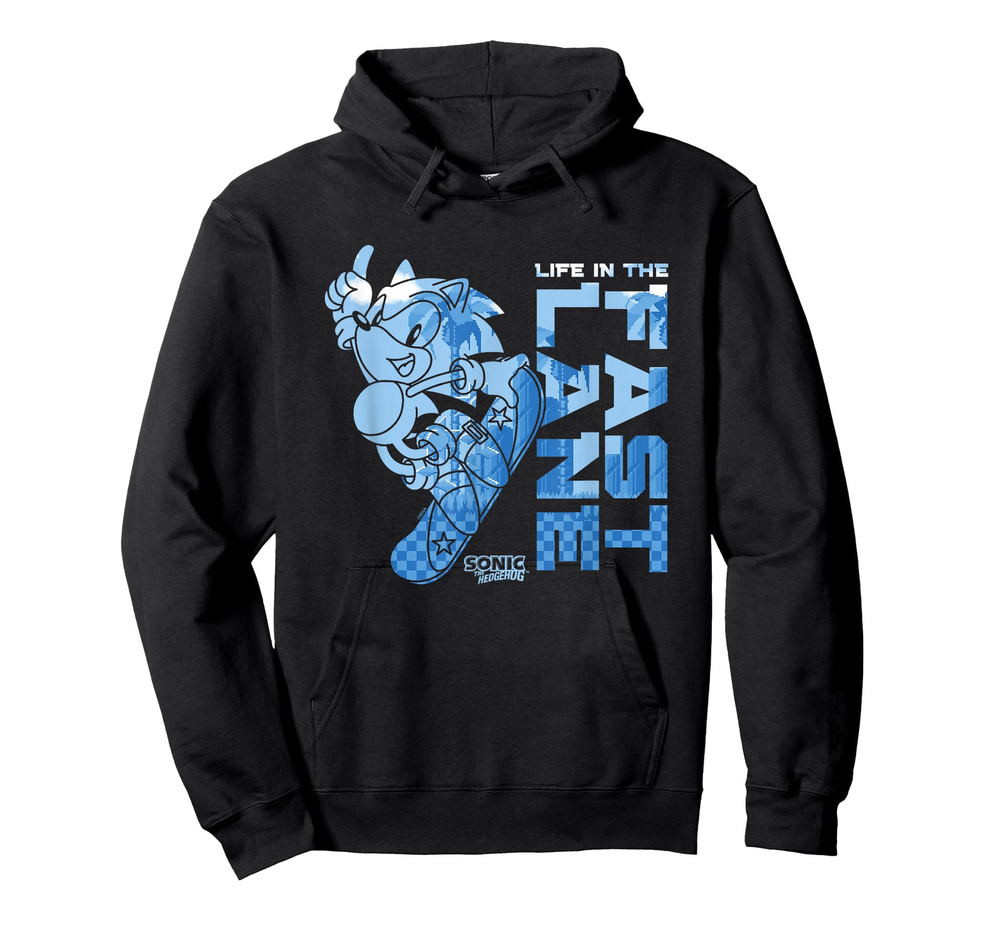 Sonic The Hedgehog Life in the Fast Lane Snowboarding Retro T-Shirt