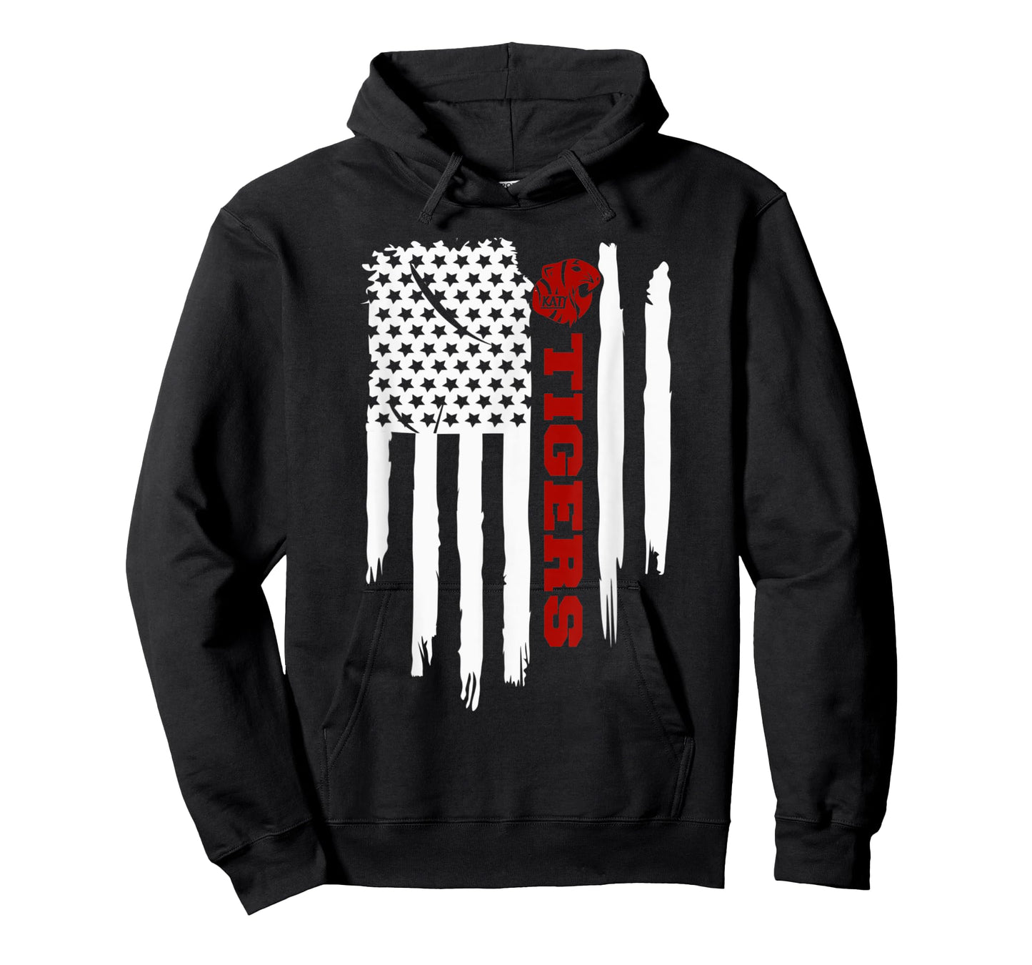 Katy Tigers, Katy, Texas American Flag T-Shirt for Women Kids Men