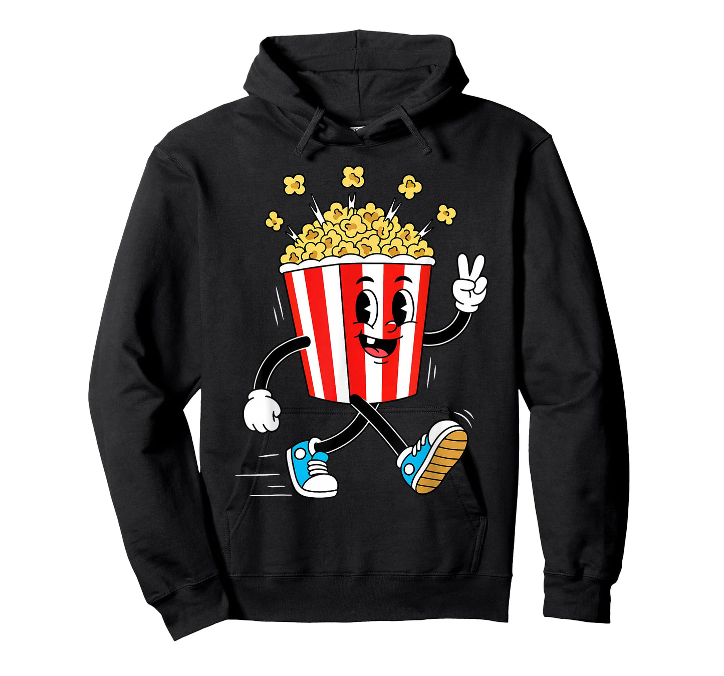 Funny Cartoon Popcorn Bucket Movie Snack Cinema Food Lover T-Shirt
