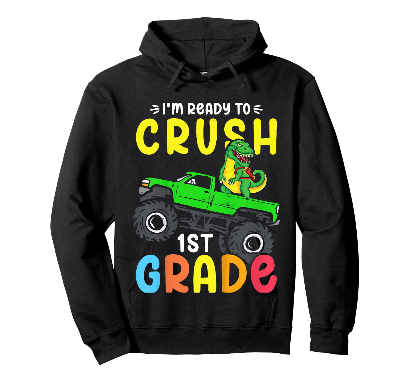 Kids I'm Ready To Crush 1st Grade Dino Monster Truck Boys T-Shirt