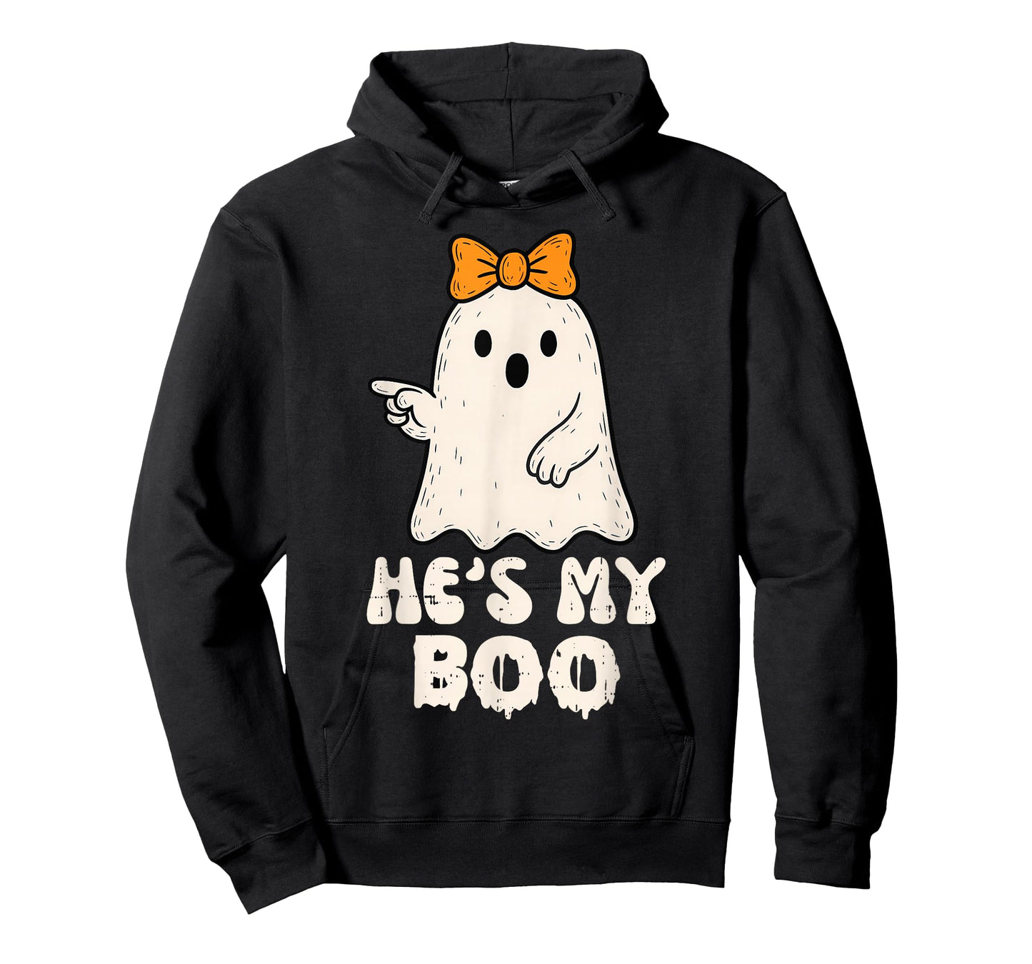 He's My Boo Couples Matching Halloween Costume Ghost Women T-Shirt