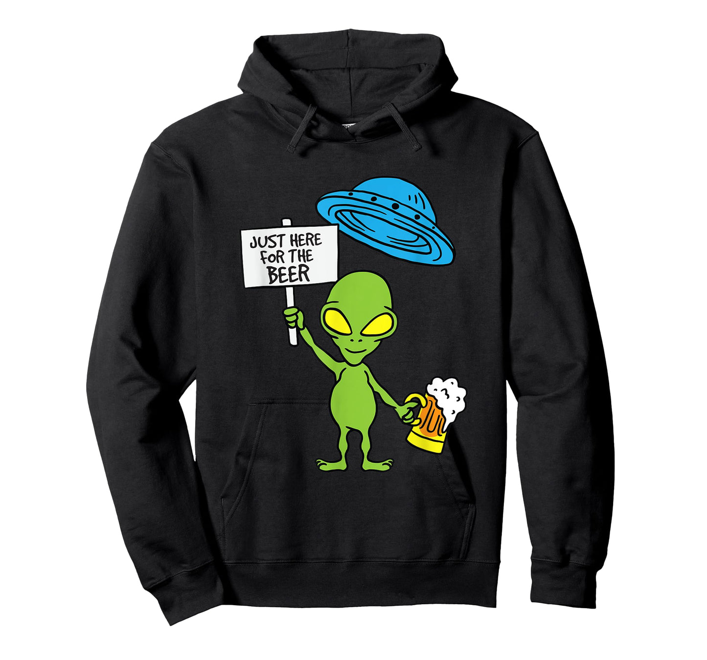 UFO Alien Just Here For The Beer Party T-Shirt